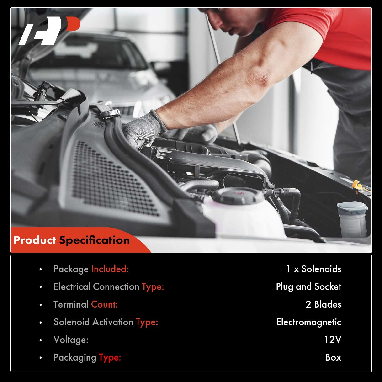 A-Premium Intake Or Exhaust Engine Variable Valve Timing (Vvt) Solenoid Compatible With Hyundai & Kia - Accent, Elantra, Sonata, Tucson, Forte, Optima, Rio, Soul - L4 1.6L - Replace# 24355-2B700