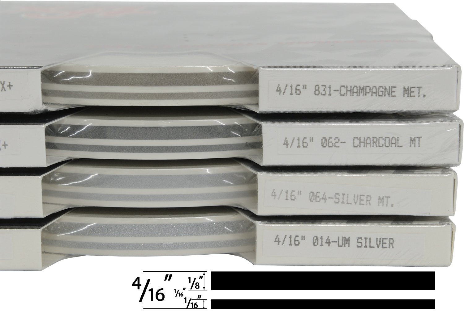 Universal TFX 0004062 - Auto Customizing Dual Pinstripe - 4/16&quot; x 150' (1/8” Stripe, 1/16&quot; Gap, Then 1/16” Stripe) - 062-Charcoal Metallic