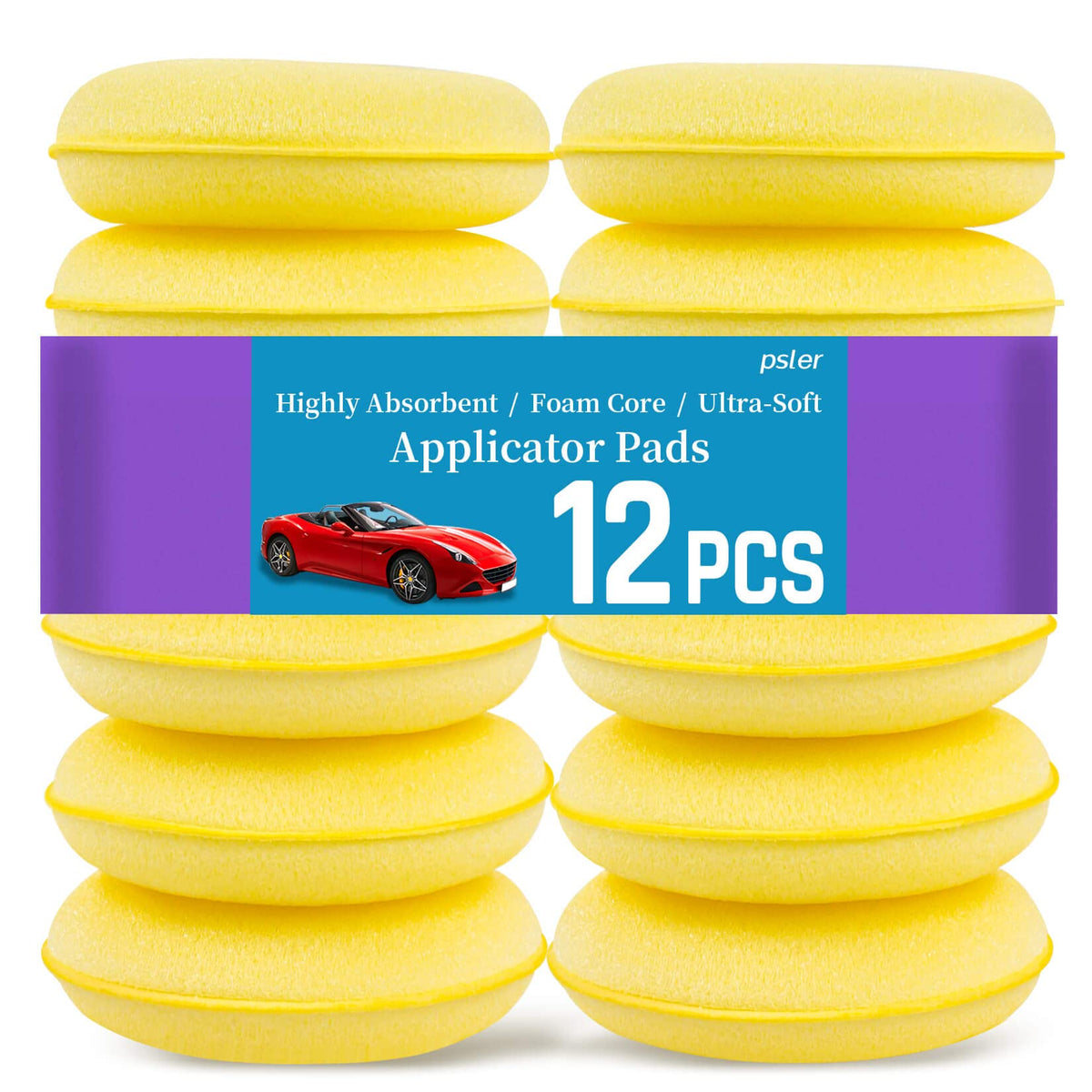 Psler Foam Applicator Pads - Foam Car Wax Applicator Pad Detailing Round 4 Inch Polishing Sponges For Car Wax Applicator Pad 12 