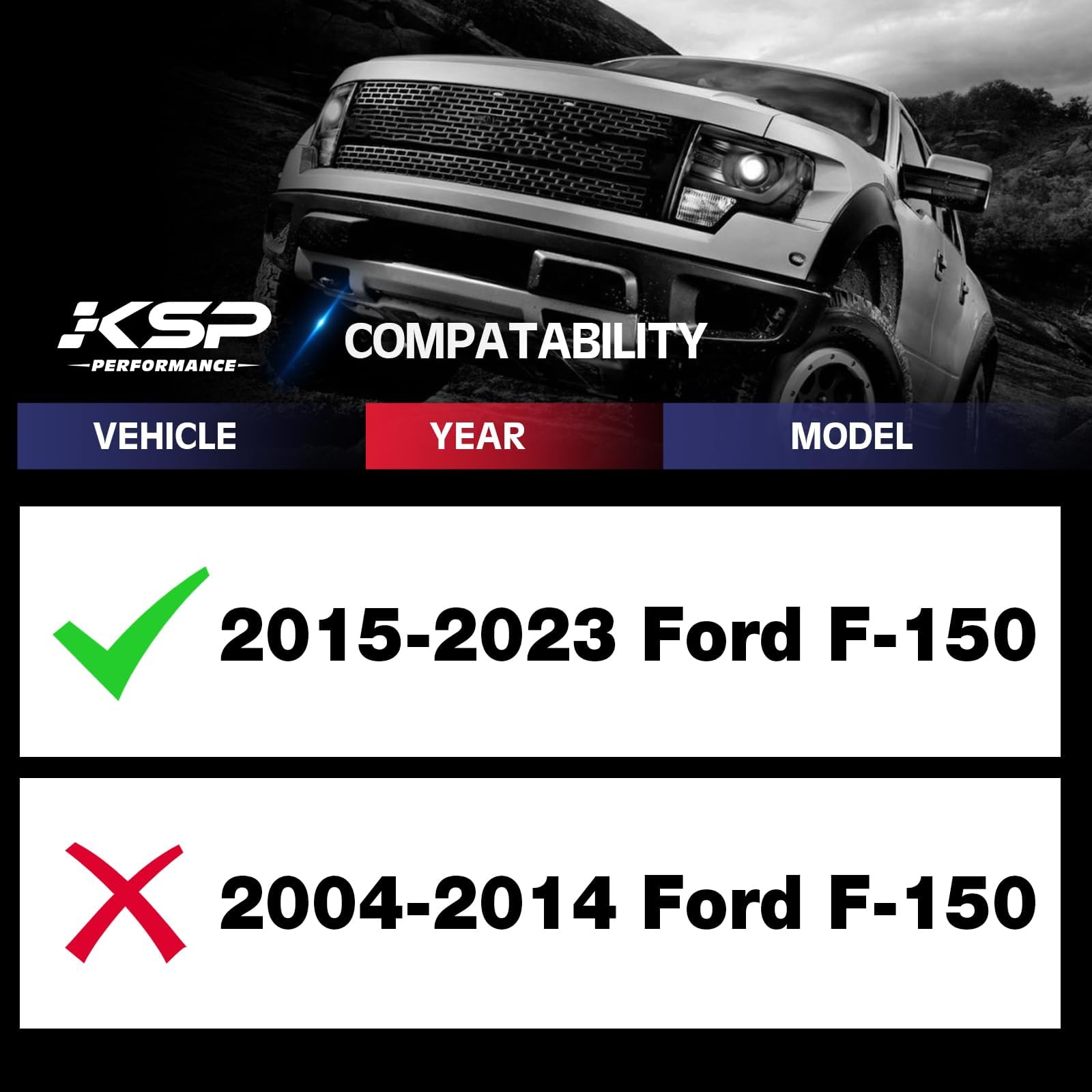 Ksp 2Inch Wheel Spacers For F150 Expedition Navigator 2015-2025, 6X135 Spacers With Hub Lip Compatible With Lincoln, 50.8Mm Forg