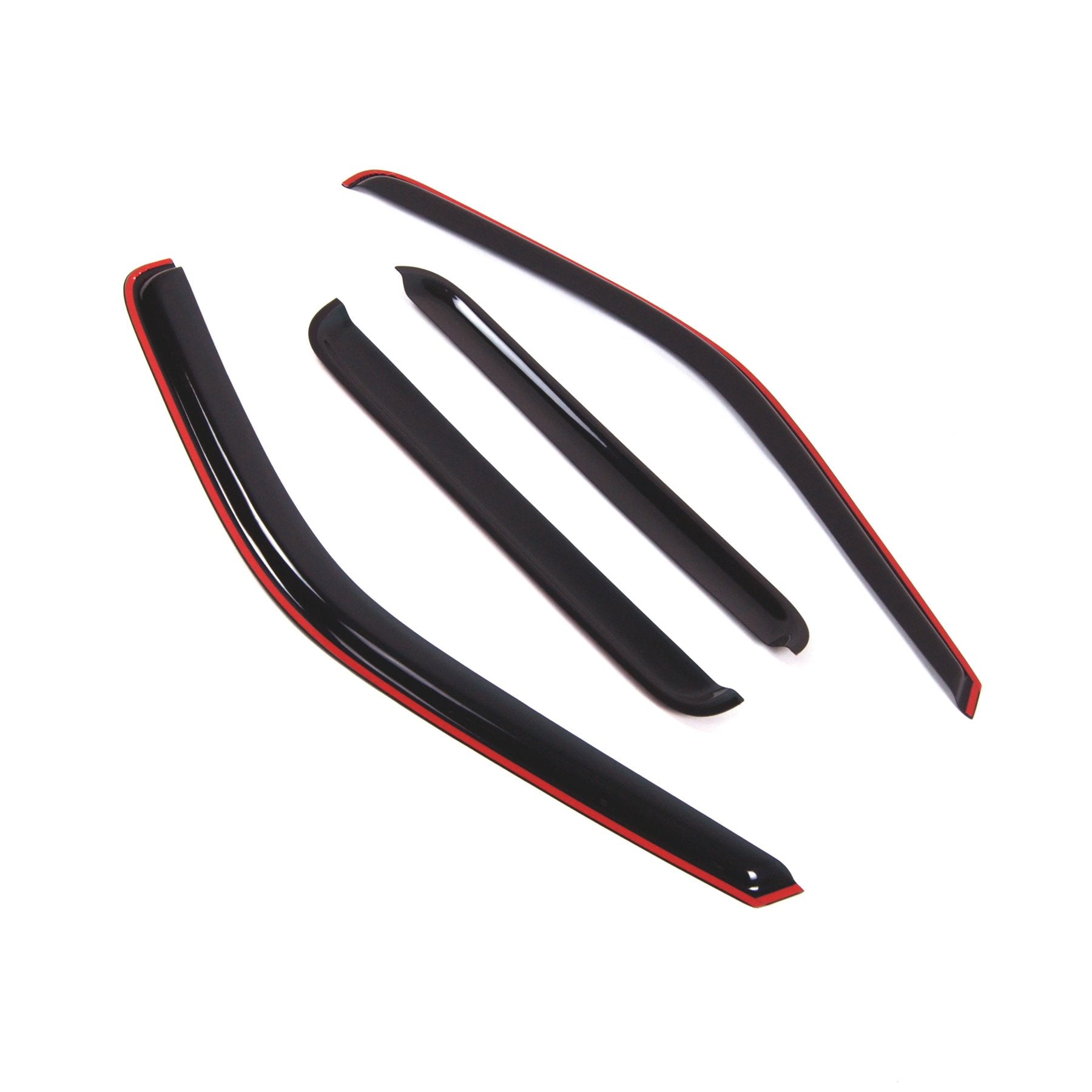 Tuningpros Window Visor Compatible With 1999-2016 Ford F-350 Supercrew, Dgwv2-192I-2 In-Channel Deflector Rain Guard Dark Smoke,