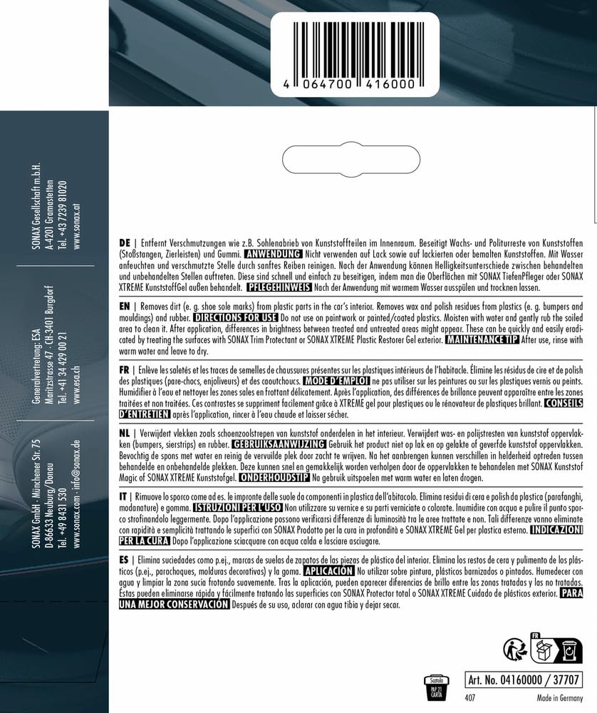 Sonax 416000 Dirt Eraser , White