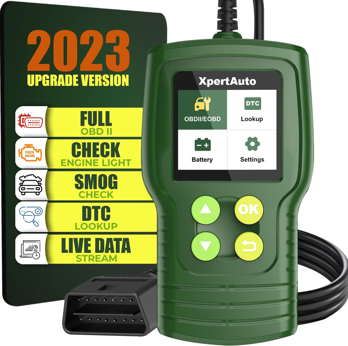 Xpertauto C302 Obd2 Scanner Code Reader For Car Check Engine, Automotive Can Diagnostic Tool, Read And Erase Fault Codes, Check 