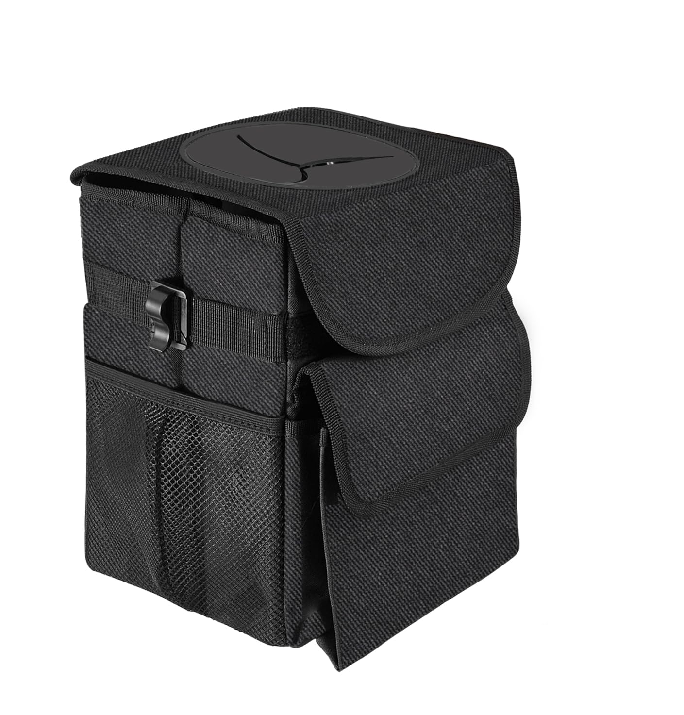 time2go Car Trash Can with Lid and Storage Pockets - 100% Leak-Proof Car Organizer, Waterproof Car Trash bin, Garbage Can