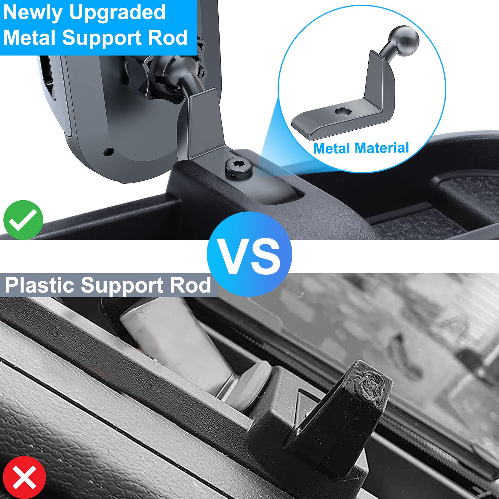 Diamooky Phone Mount For 2018-2021 2022 2023 Jeep Wrangler Jl Jlu And 2020-2023 Jeep Gladiator Jt Multi-Mount Phone Holder Dash System Kit W/Storage Tray Accessories, Not For Wrangler 4Xe