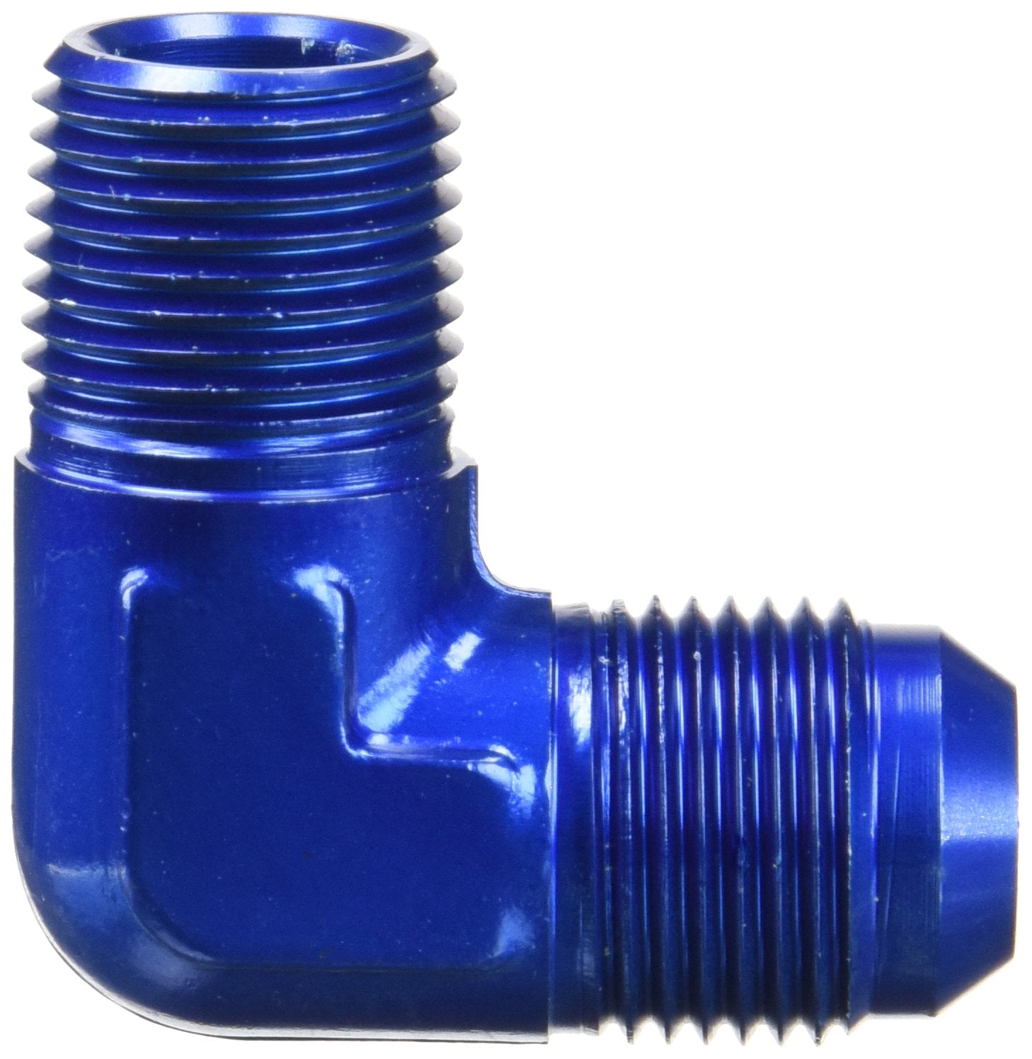 Aeroquip Fcm2039 Blue Anodized Aluminum -10An To 1/2 90-Degree Pipe Adapter