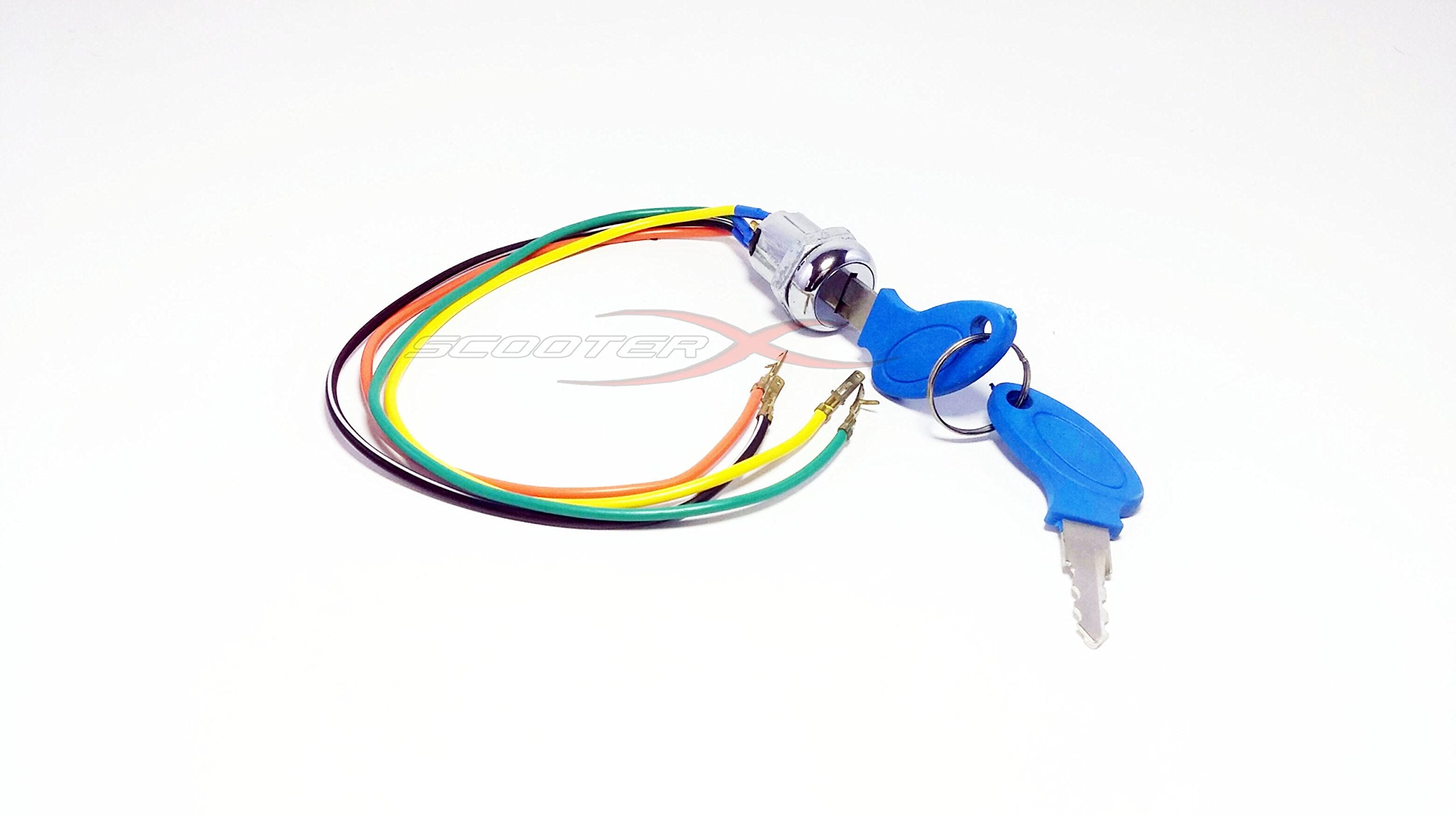 Scooterx 4 Wire Ignition Switch With 2 Keys - Fits Many Gas And Electric Scooters, Go Karts, Pocket Bikes And More [1103]