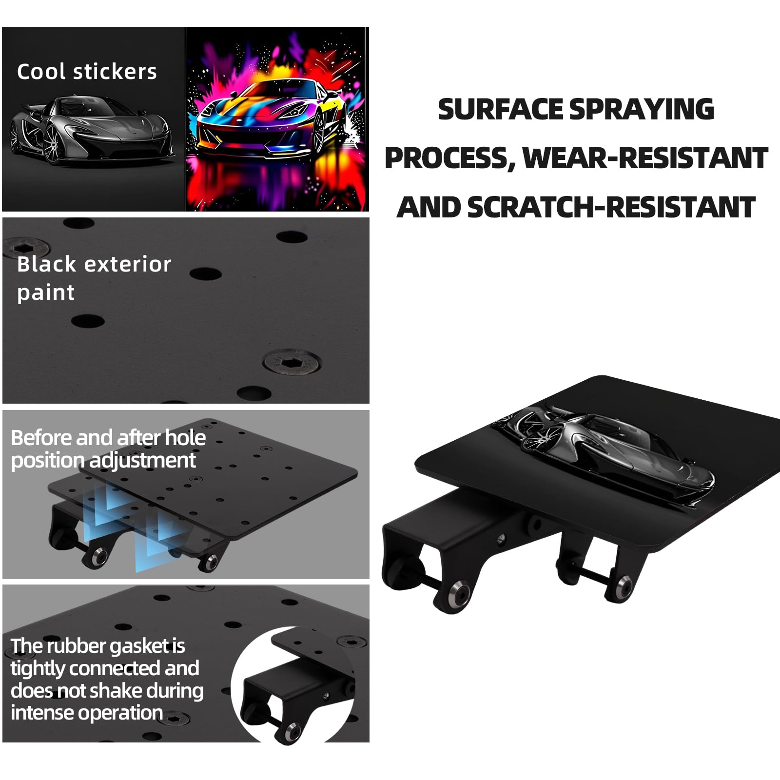 Banpingo Gearshift & Handbrake Holder - Compatible with Trophy-Style,Trophy - Logitech G, and Other Sim Racing Seats