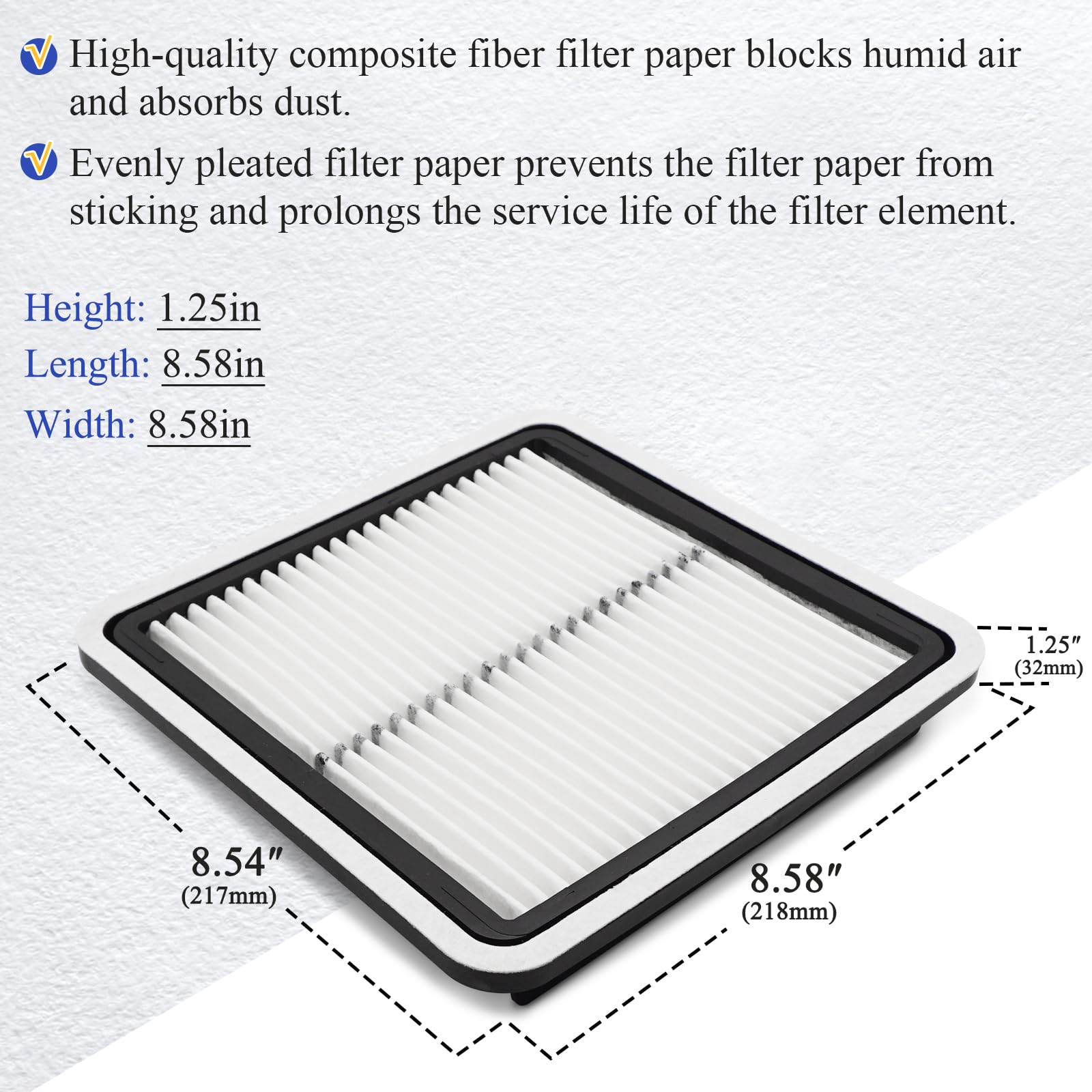 Ca9997 Engine Air Filter For Subaru 2008-2016 Impreza,2009-2018 Forester,2005-2019 Legacy,2005-2019 Outback,2005-2021 Wrx,2006-2