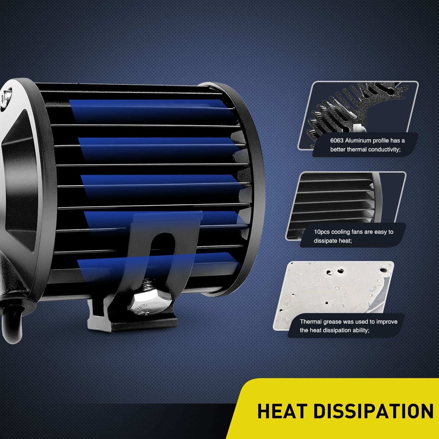 Nilight 2Pc 4Inch Triple Row Lights 60W Flood Spot Combo 6000Lm Bar Driving Boat Led Off Road Trucks With Jk A-Pillar Windshield