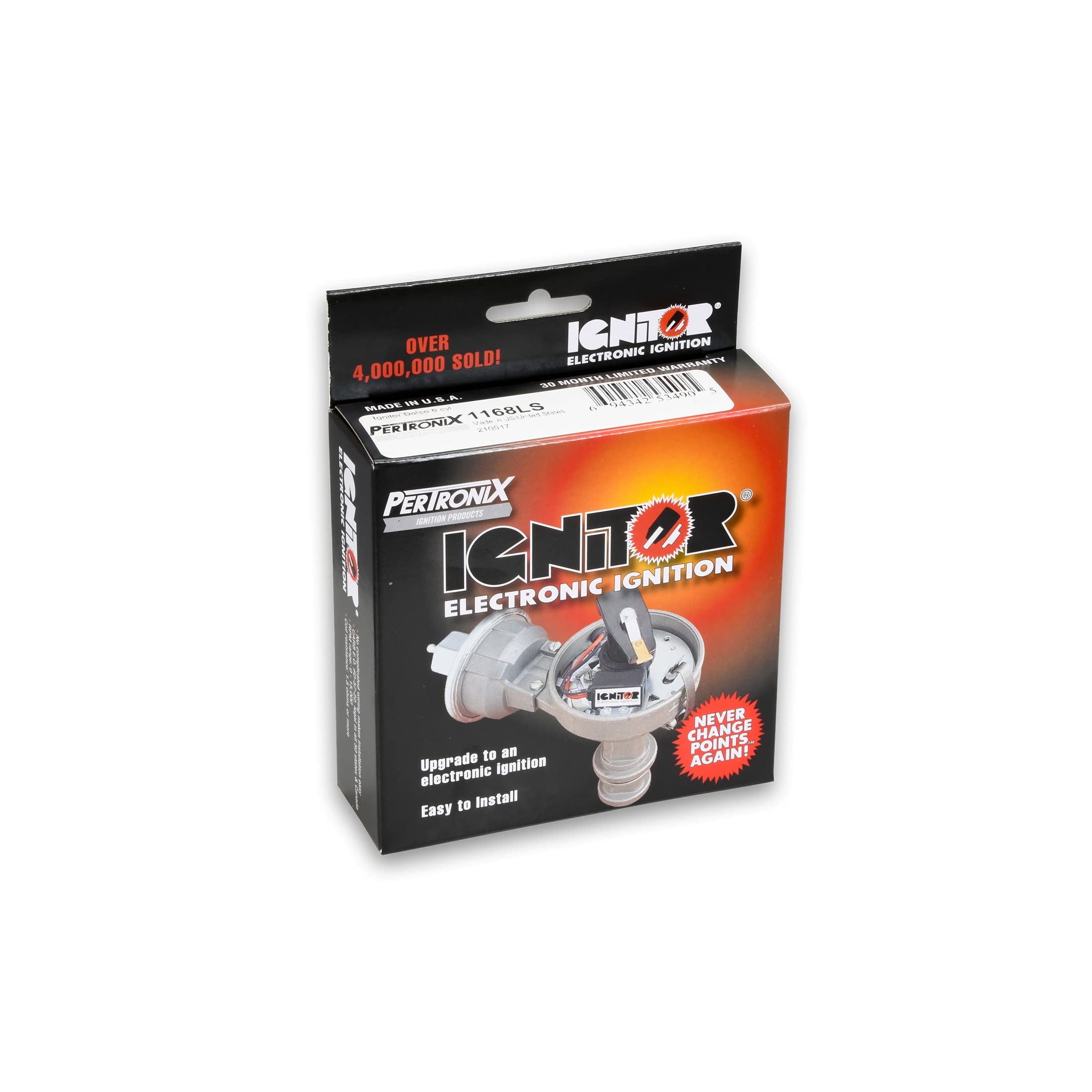 PerTronix 1168LS Ignitor Electronic Ignition Conversion Kit, Compatible with Delco 6 Cylinder Lobe Sensor