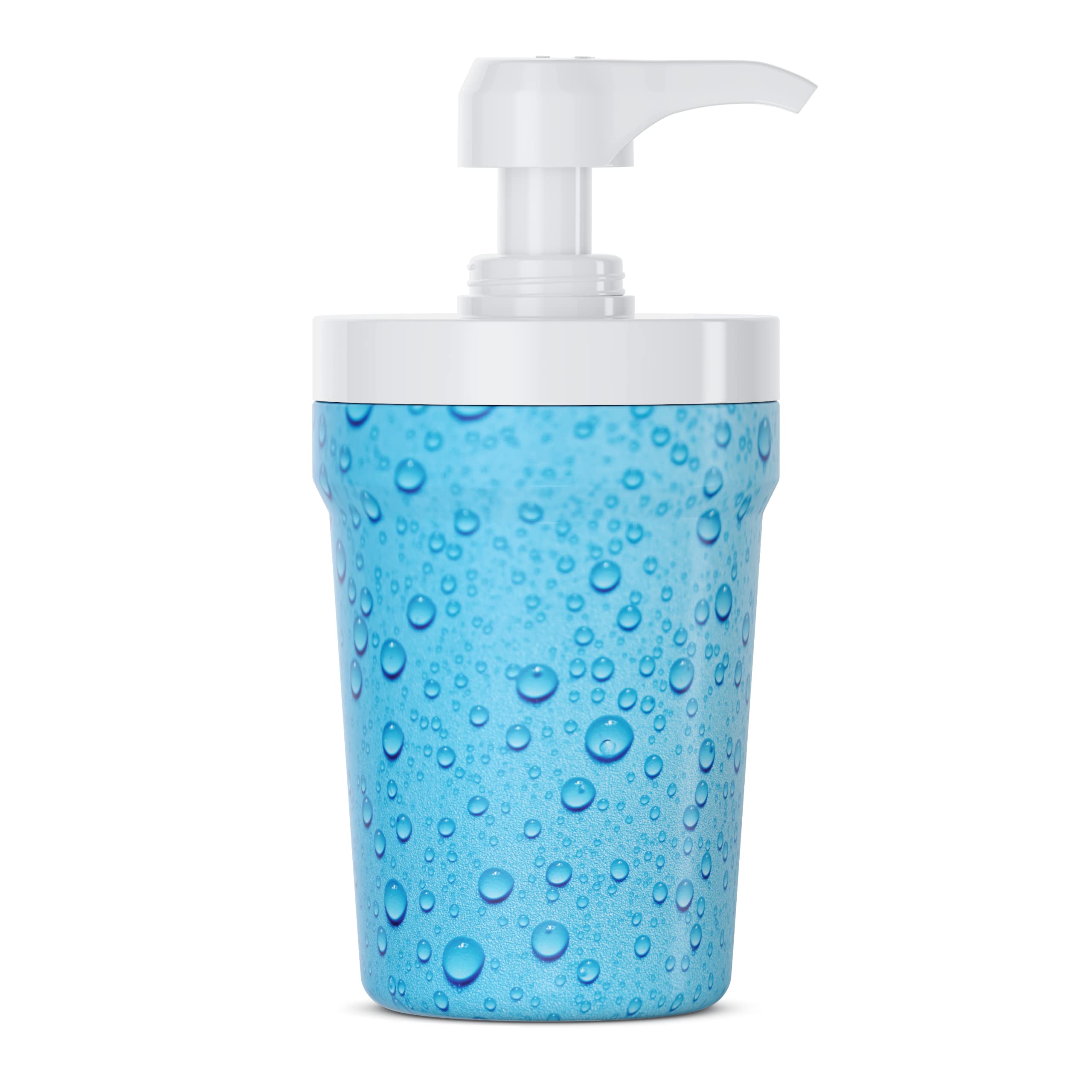 PumpCup Portable Hand Sanitizer Dispenser for Car Cup Holders (Water Drops)