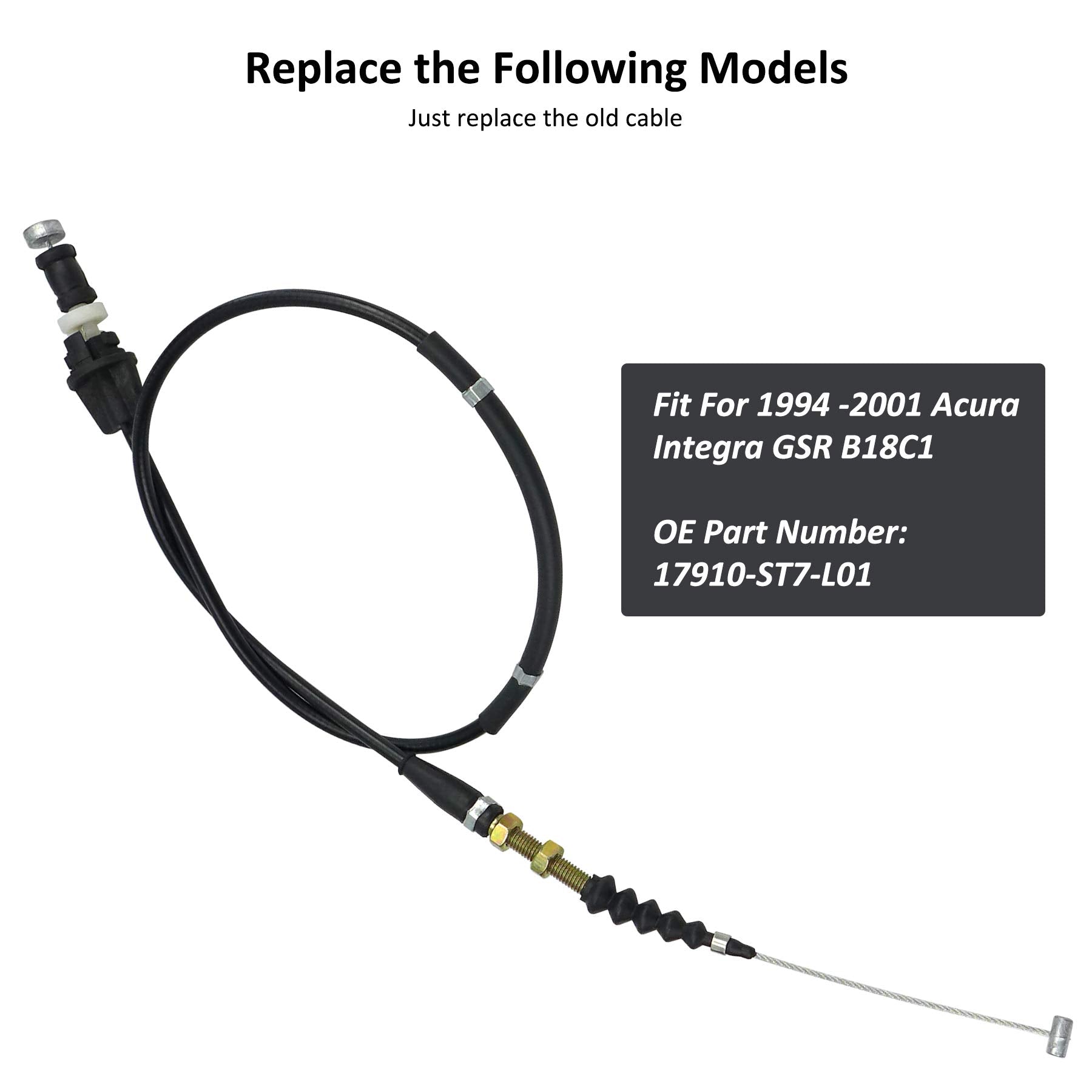 17910-St7-L01 Throttle Cable For Honda Acura Integra Gsr Vtec Models 1994-2001 B18C1 Throttle Cable Wire B Series