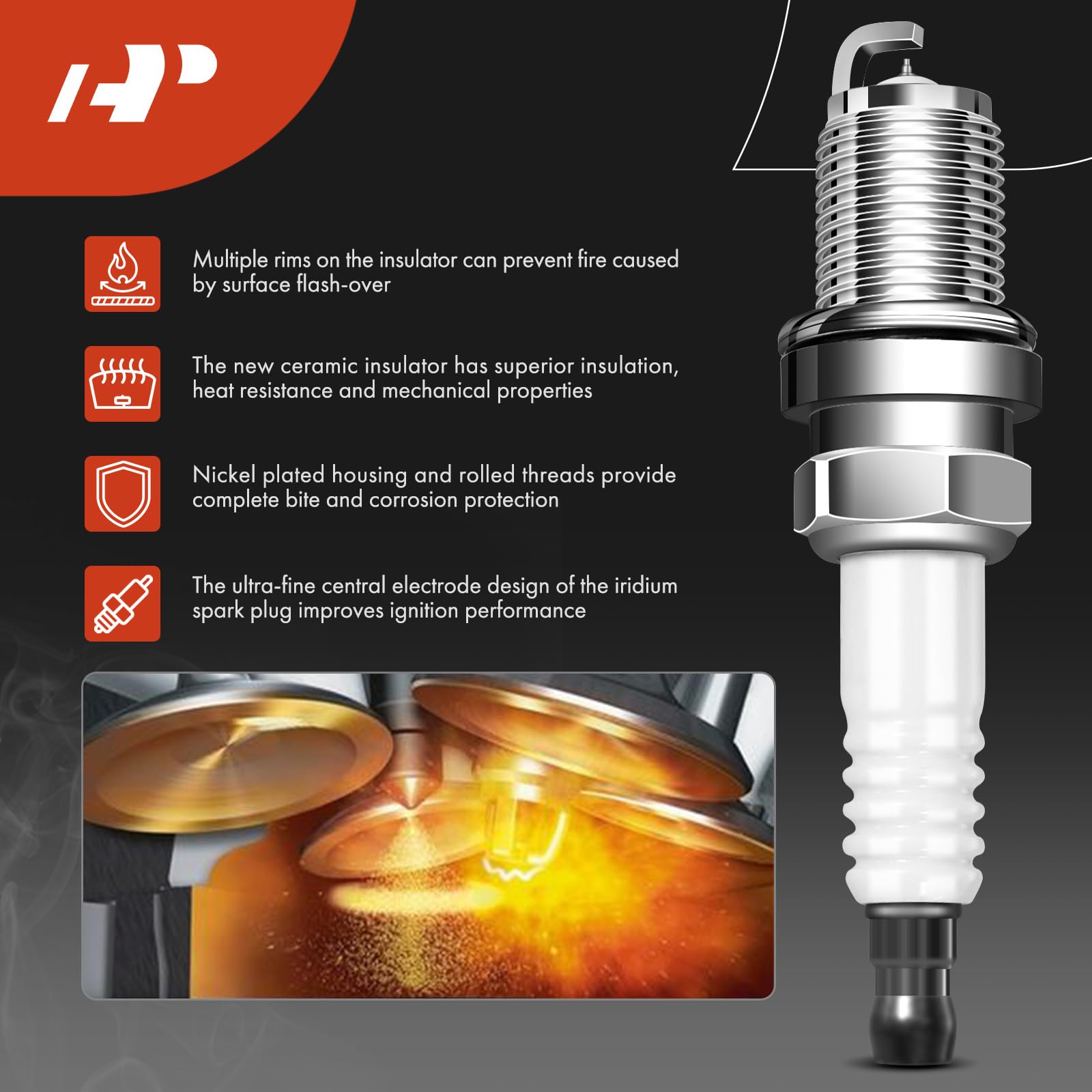 A-Premium Set Of 4 Ignition Coil Pack And Iridium Spark Plugs Compatible With Toyota Camry Corolla Highlander Matrix Rav4 Solara