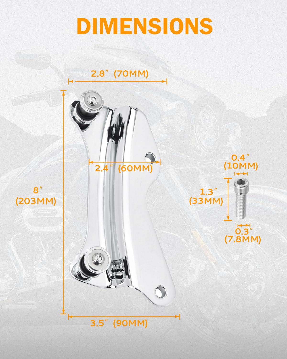 PBYMT 4 Point Docking Hardware Kit Chrome Compatible for Harley Davidson Road Glide Road King Street Glide Electra Glide 2014-20