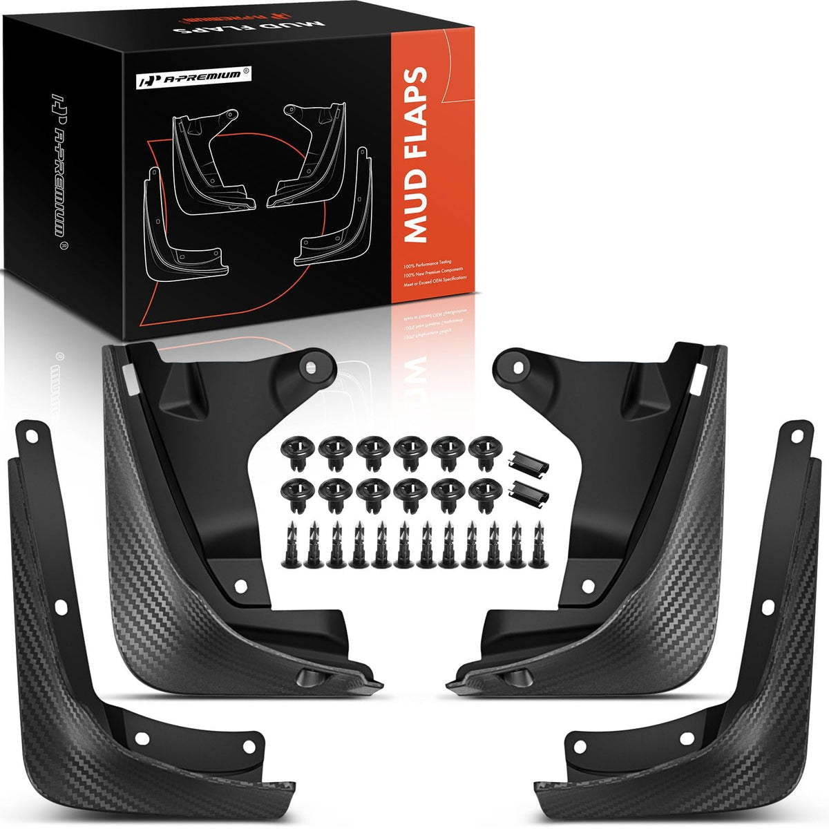 A-Premium Upgraded Mud Flaps fits for Tesla Model 3 Highland 2024 2025, (No Drilling No Tape Required) Mudguards Mudflaps Fender