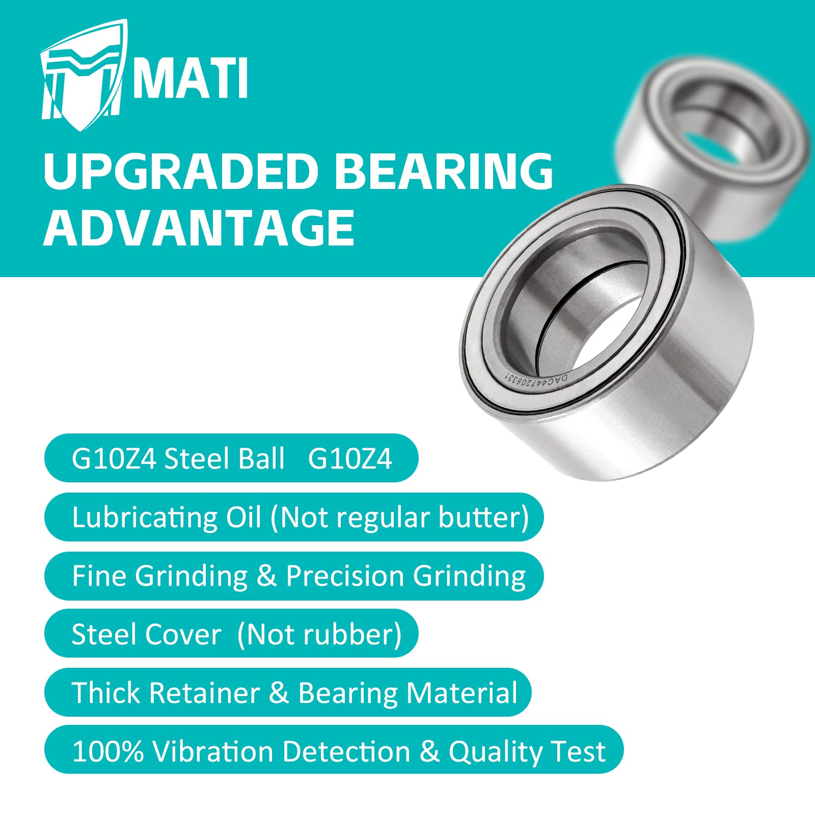 Wheel Bearings 44X72X33 Front & Rear Compatible With Polaris Rzr 1000 900 Pro Xp Turbo General 1000 Sportsman 1000 850 550 Scrambler 1000 850
