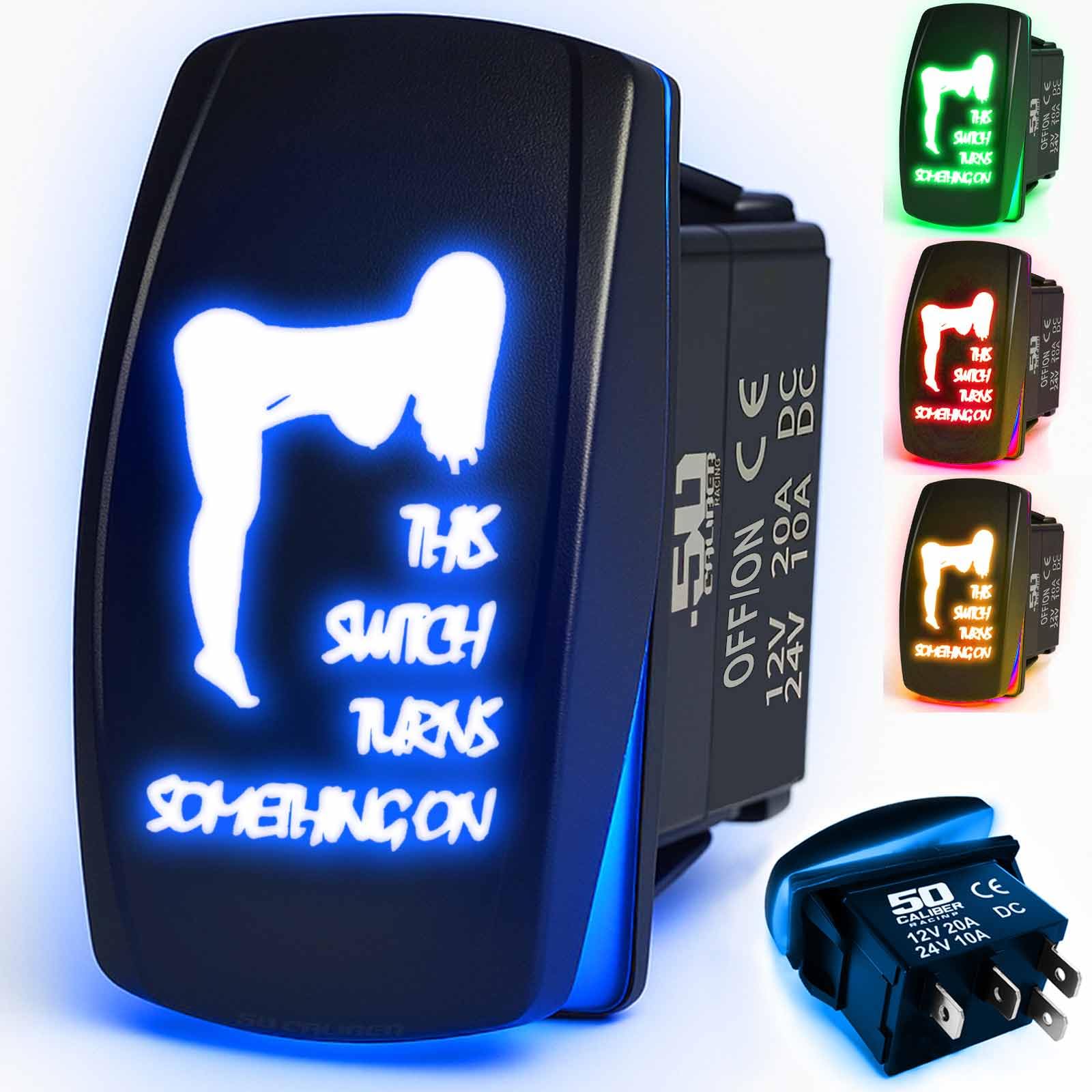 On Off Toggle Switch Rocker Switch Waterproof Blue LED Light These 12 Volt switches Turns Something on 4 Color switches Boat 535