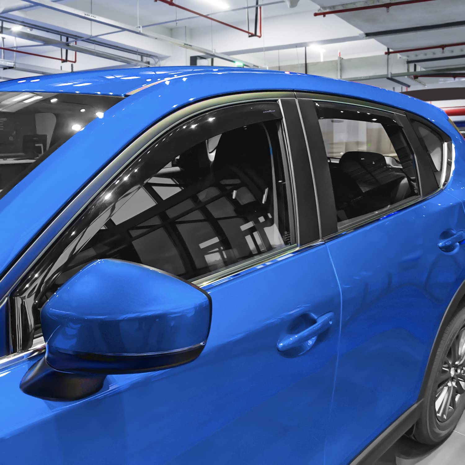 Goodyear Shatterproof In-Channel Window Deflectors For Mazda Cx-5 2017-2025, Rain Guards, Window Visors For Cars, Vent Deflector