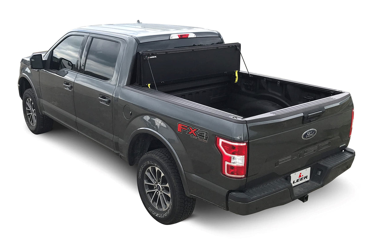 Leer Hf650M Quad-Folding Truck Bed Tonneau Cover, Fits Chevy Colorado And Gmc Canyon, Years 2015-2024, 5'2 Truck Bed, Black