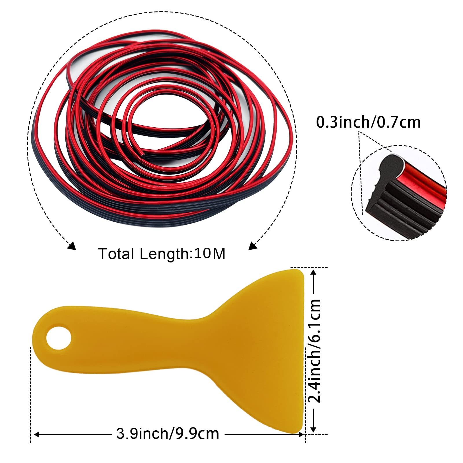 OSIFIT Car Interior Trim Strips,Universal 33ft Car Electroplating Decoration Styling Door Dashboard, Flexible Interior Trim Acce