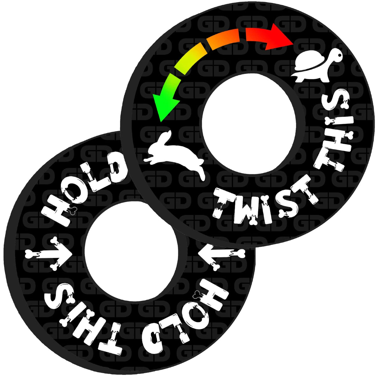 Gripdonuts.Com® Mx Grip Donuts For Dirt Bike Motorcycle Bmx - Turtle Vs Hare