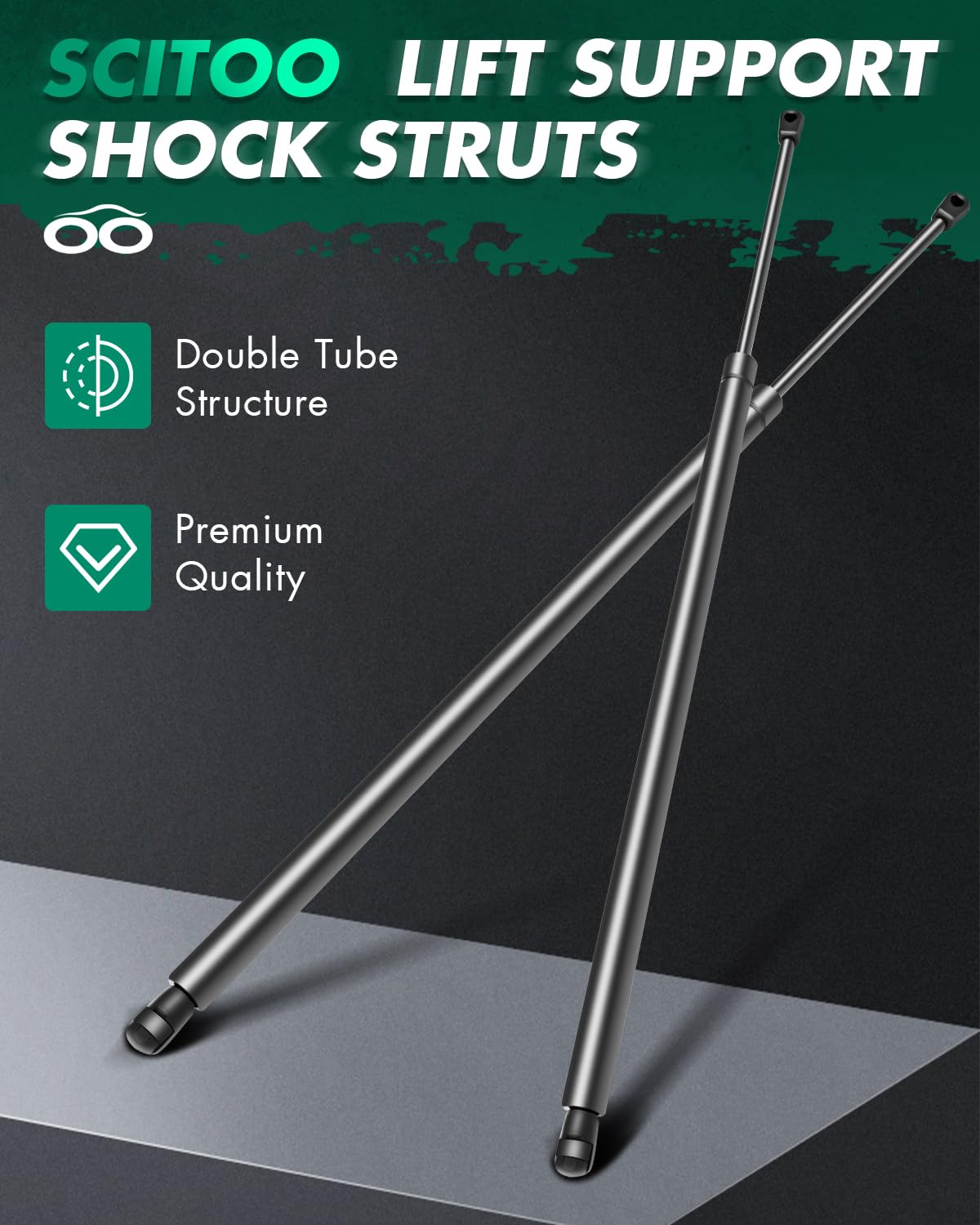 Scitoo 6117 28.54Inch Lift Supports Fit For Honda Odyssey 2005-2008 Rear Left And Right Liftgate Shock Struts 2Pcs