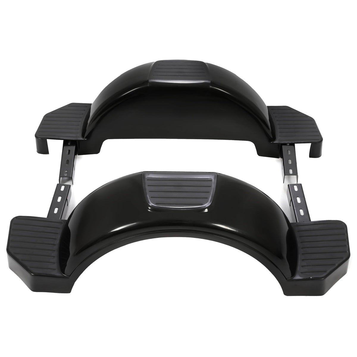 Set Of 2 Single Axle Trailer Fenders 13'' Wheels Tire Skirt Boat(Black)