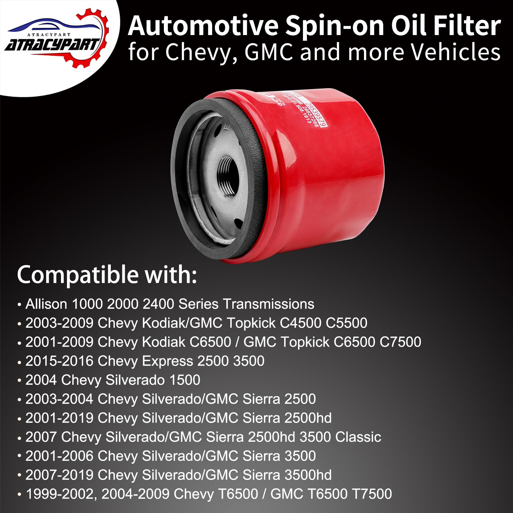 29539579 Transmissions Filter Compatible With Allison 1000 2000 2400 Series, Fit for 01-19 Chevy Silverado/GMC Sierra 2500HD, 03
