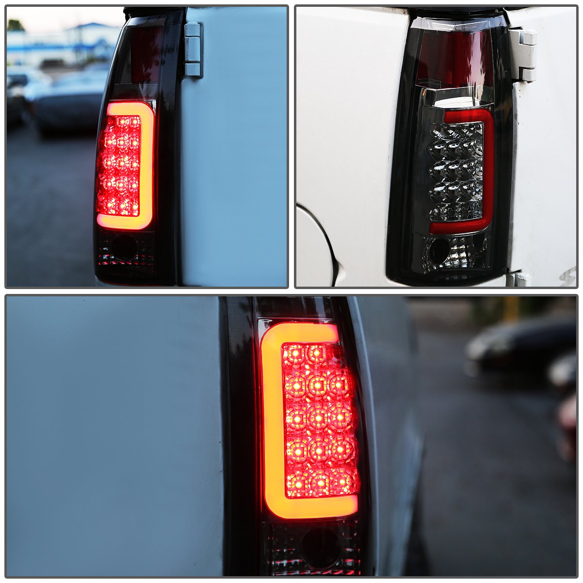DNA MOTORING TL-C10-LED-RD3D-CH-SM LED 3D Tail Light Assembly Driver & Passenger Side [Compatible with 99-00 Escalade / 92-94 Bl