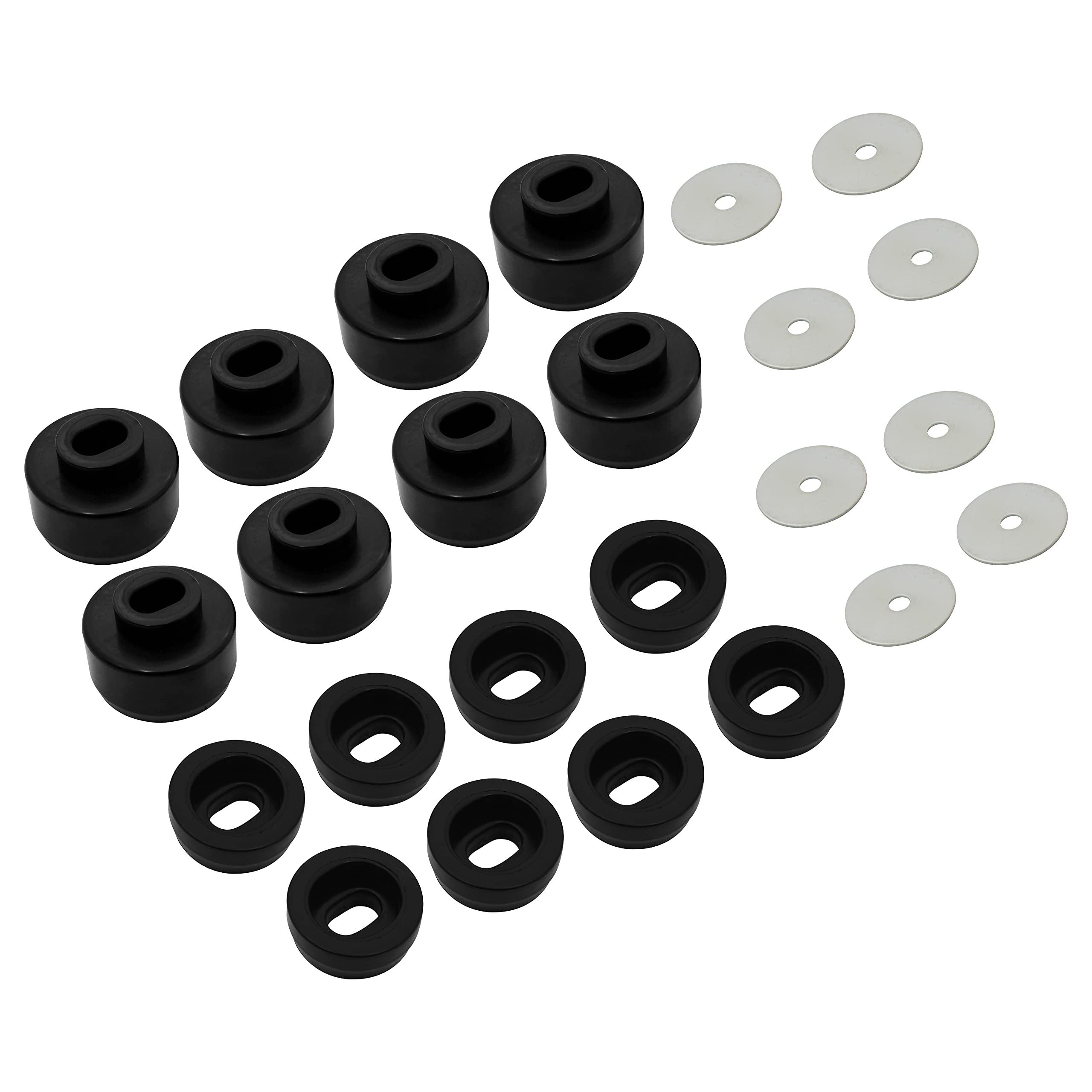 7-141 Body And Cab Mount Bushing Kit,Compatible With Chevy Silverado & Gmc Sierra 1500/2500 Hd 2Wd/4Wd 1999-2014(Black)