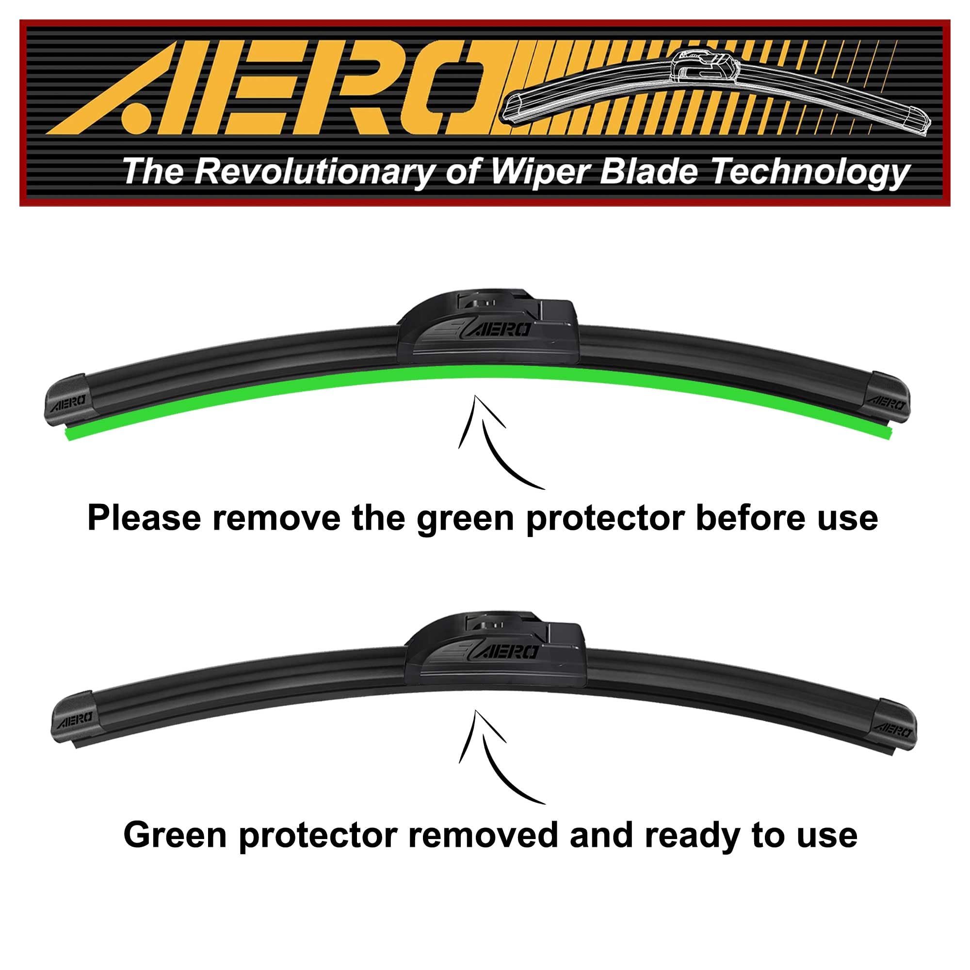 Aero Wipers Replacement For Nissan Rogue 2013 2012 2011 2010 2009 2008, 26''+14'' Front + 12'' Rear, Premium All-Season Windshie