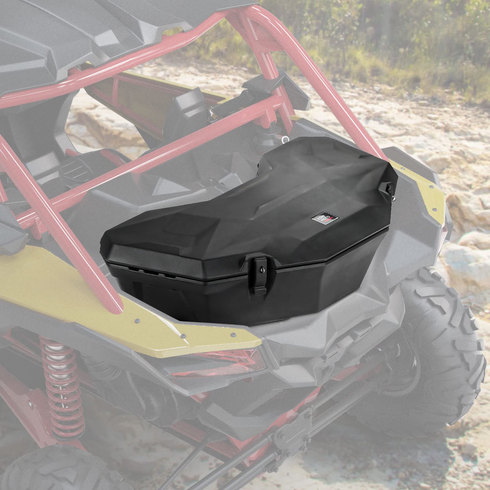 Kemimoto X3 Bed Box, X3 Trunk Storage Box, X3 Max Rear Rack Cargo Box Compatible with Can am Maverick X3, Outlander (Except 6x6)