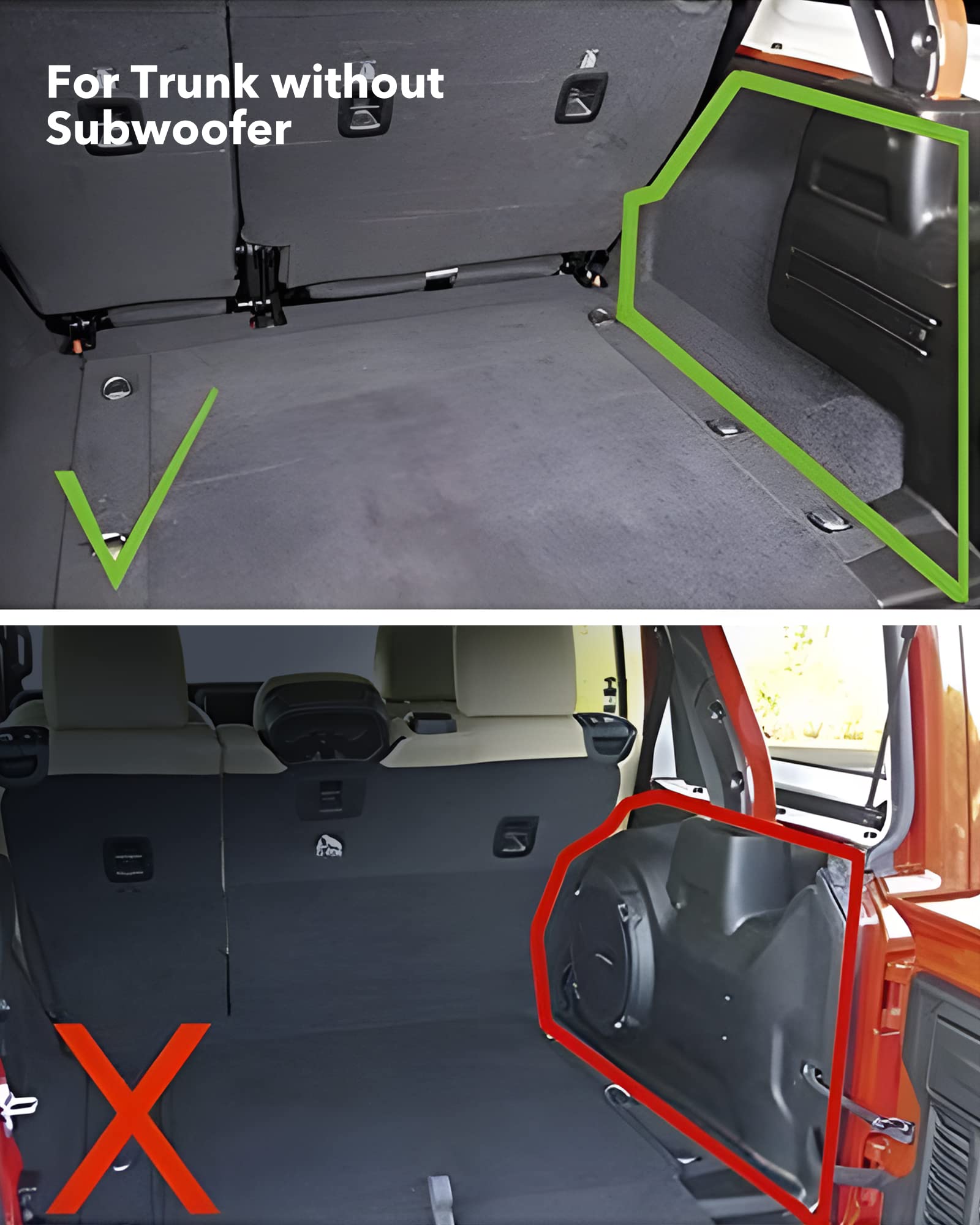 3W Floor Mats&Cargo Liner Fit For Jeep Wrangler Jl 2018-2024 Unlimited 4-Door Without Subwoofer (Non Jk Or 4Xe) All-Weather Tpe