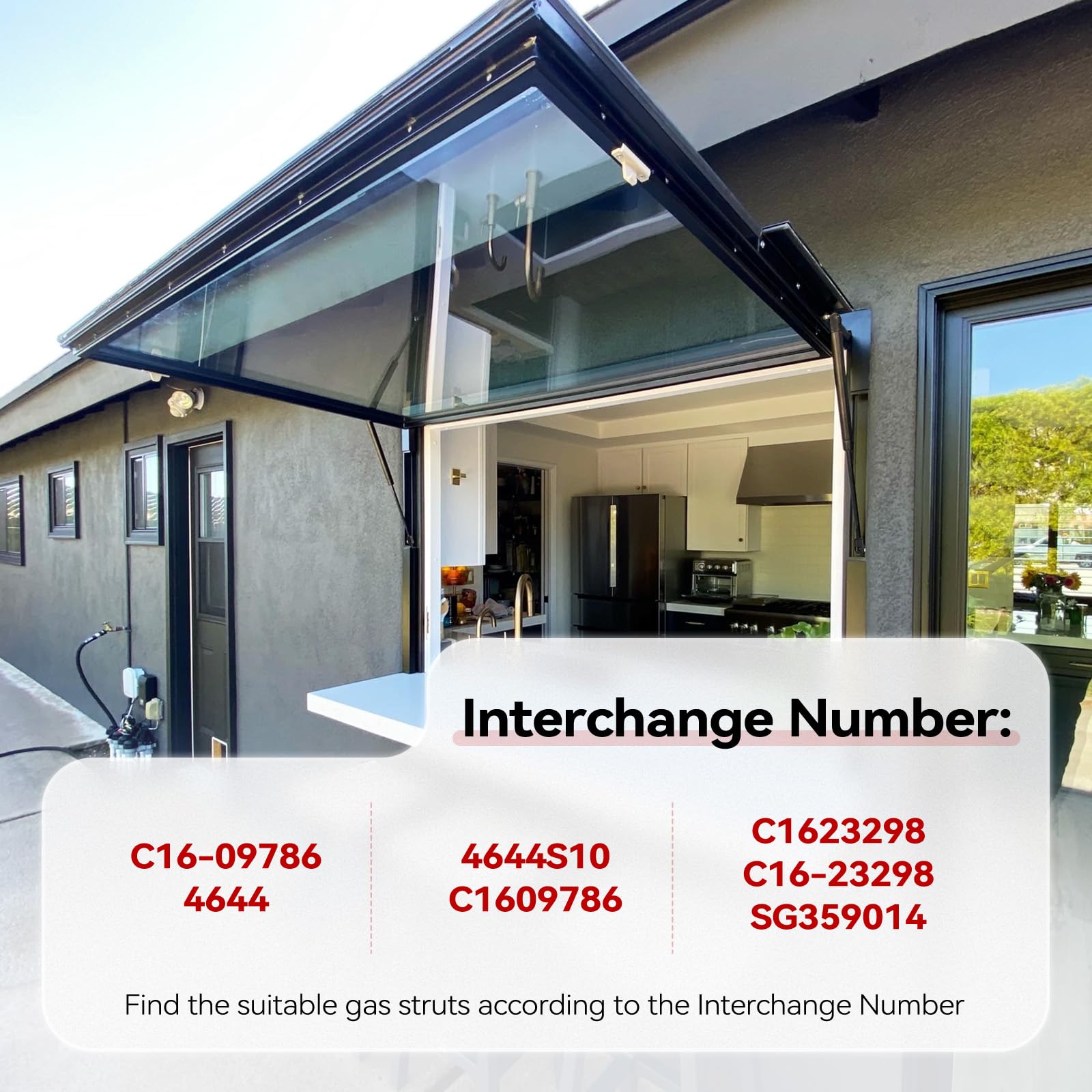 C16-09786 C1609786 20 Inch 30Lb/133N Gas Strut Shock Lift Support For Camper Shell Window Rv Door Bed Storage Truck Tonneau Cover Box Lid, Set Of 2 Vepagoo