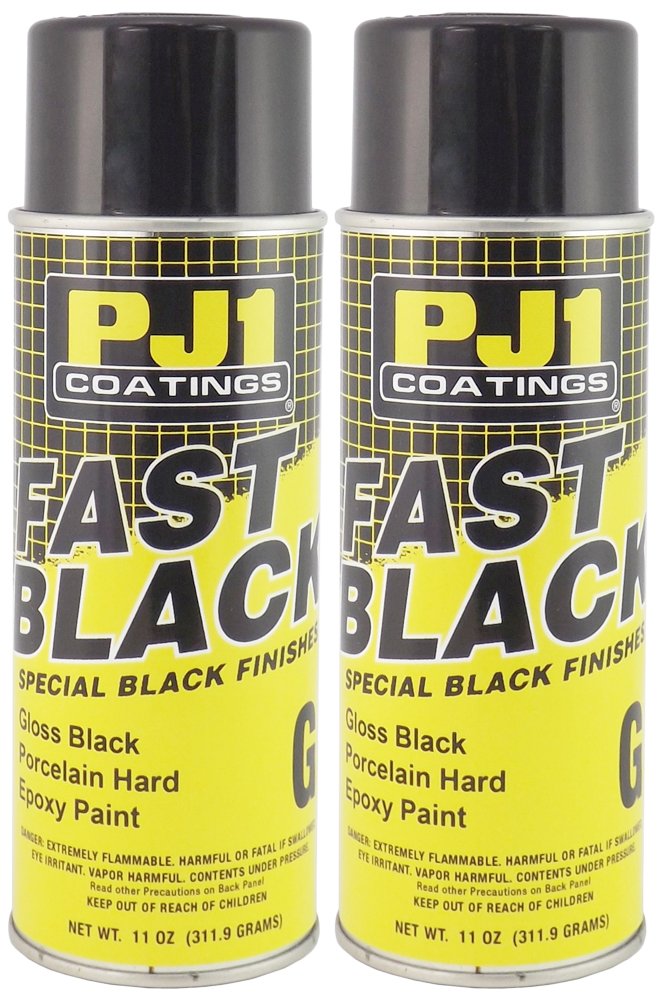 Pj1 16-Gls-2Pk Gloss Black Epoxy Spray Paint, 22 Oz, 2 Pack