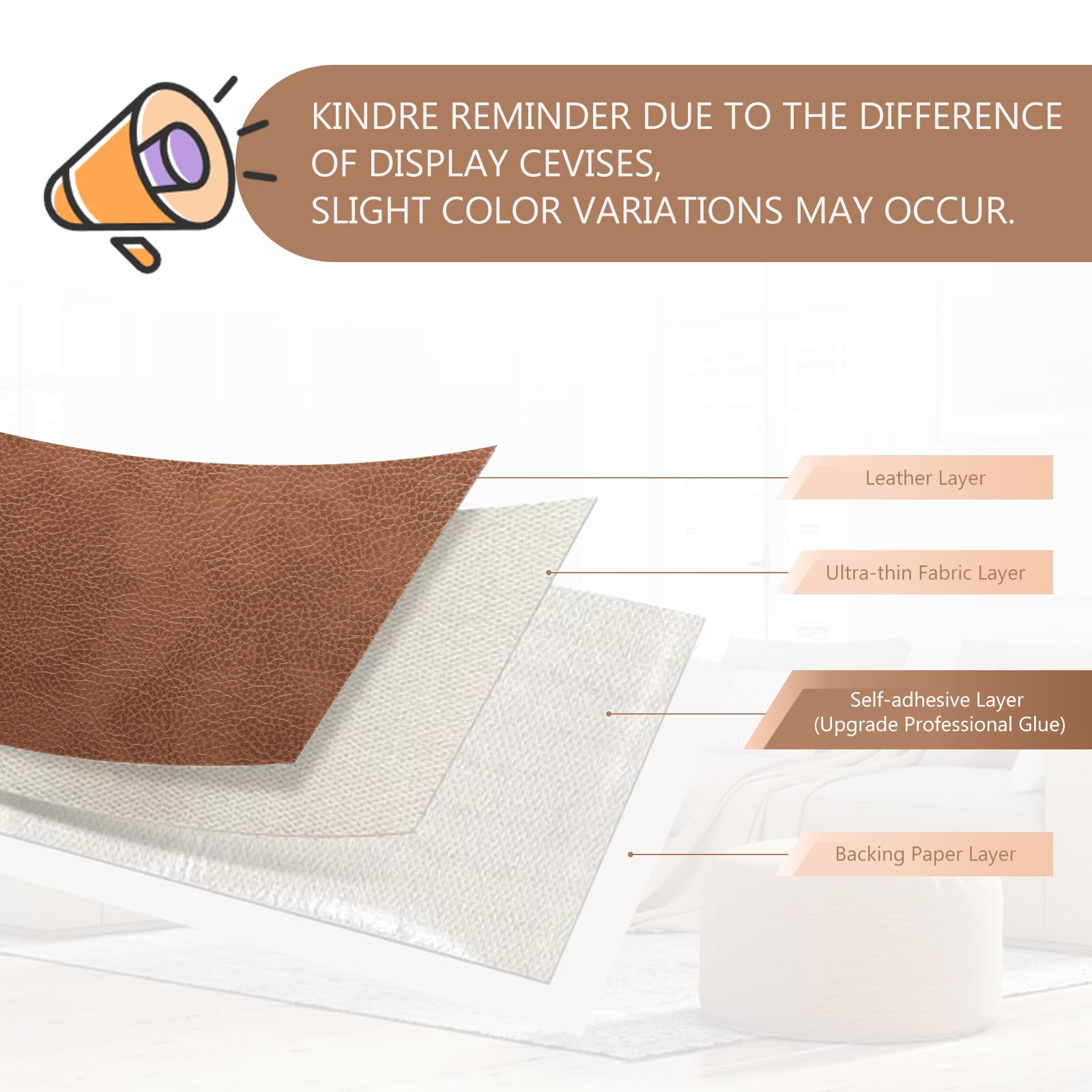 Leather Repair Patch Self Adhesive, 16X31.5 Inch Leather Repair Kit For Furniture, Leather Repair Tape For Car Seat, Sofa, Couch