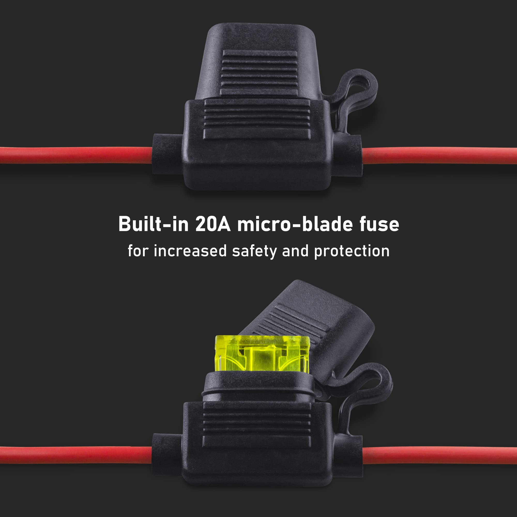 SafeAMP Wire Harness Compatible with NOCO GC008 X-Connect, M10 (3/8in) XL Eyelet Terminal Connector
