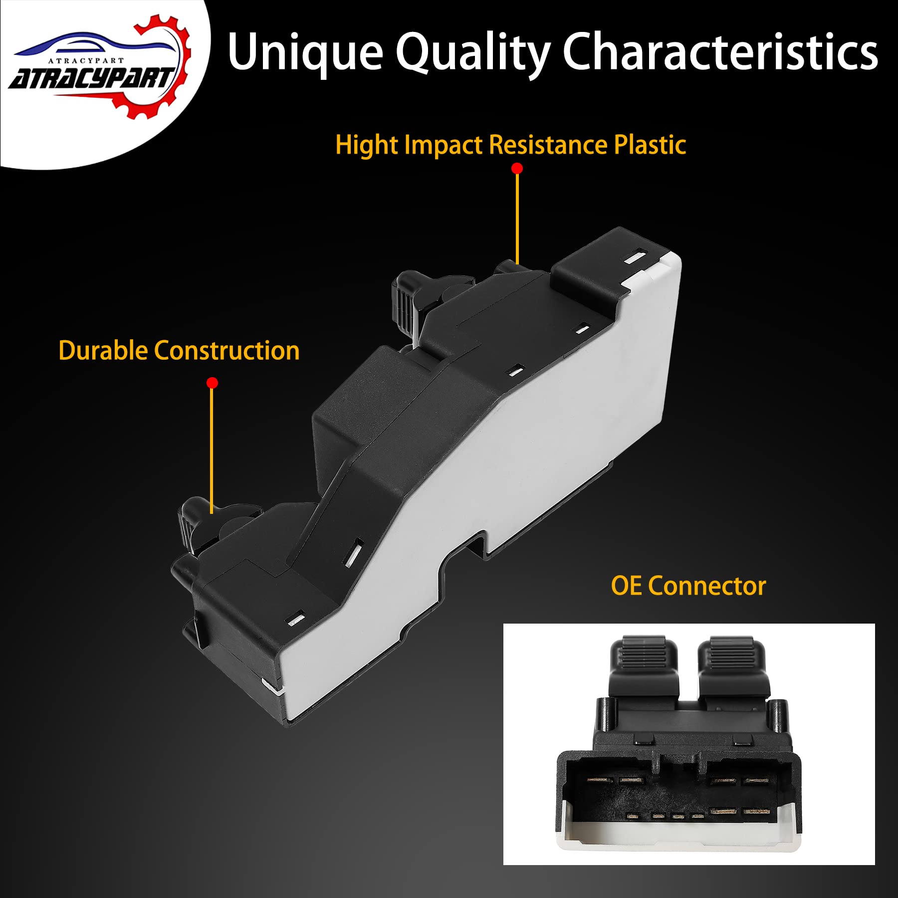 Master Power Window Switch Left Driver Side Lh | 4 Pins + 6 Pins Check Required | Replacement For 1999 - 2002 Dodge Dakota, Ram 1500 2500 3500 | Replaces# 901-440, Ds-1230, 56021912Ab