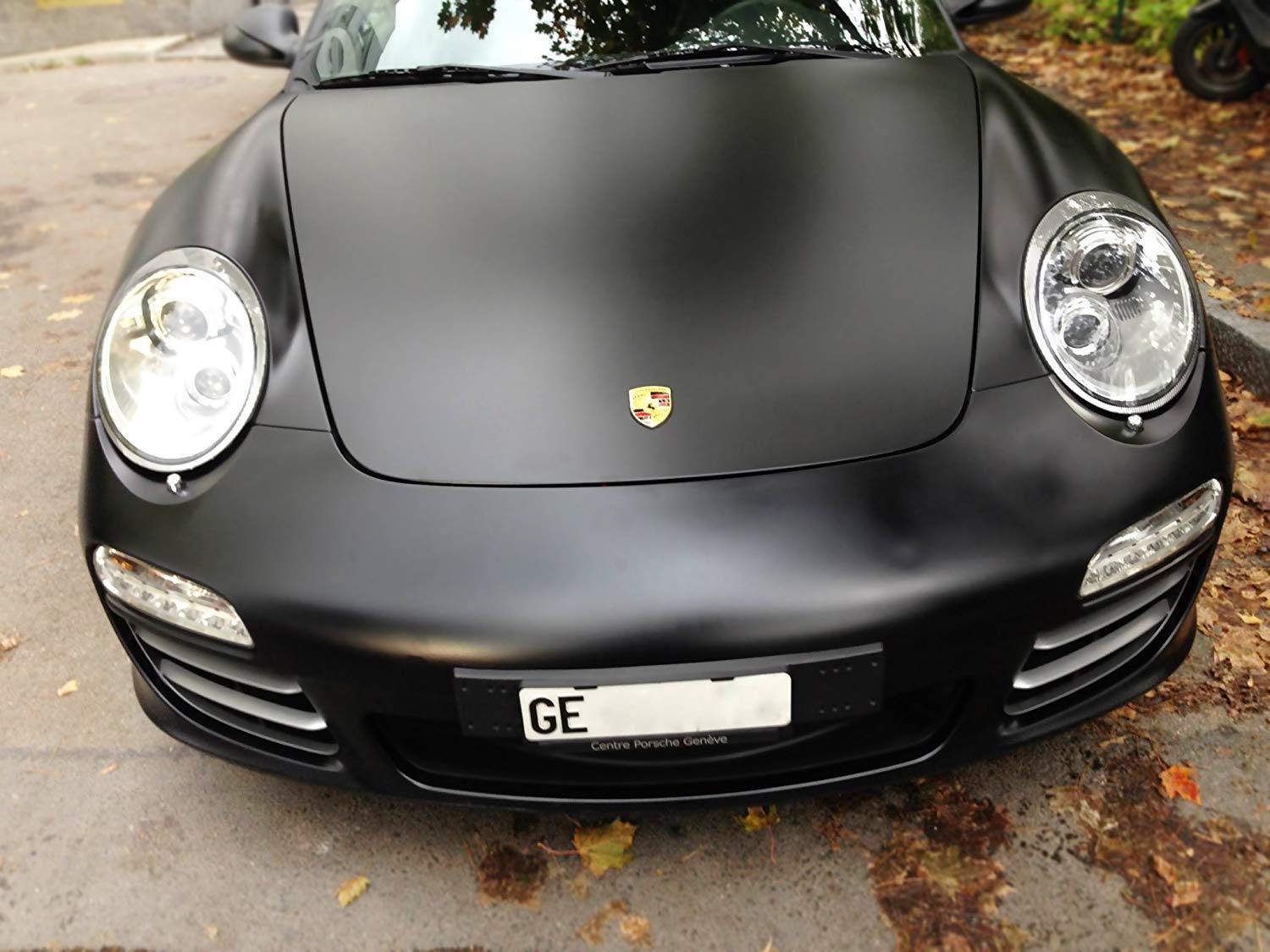 Black Matte Car Wrap Vinyl Roll With Air Release 3Mil-Vvivid8 (5Ft X 5Ft)