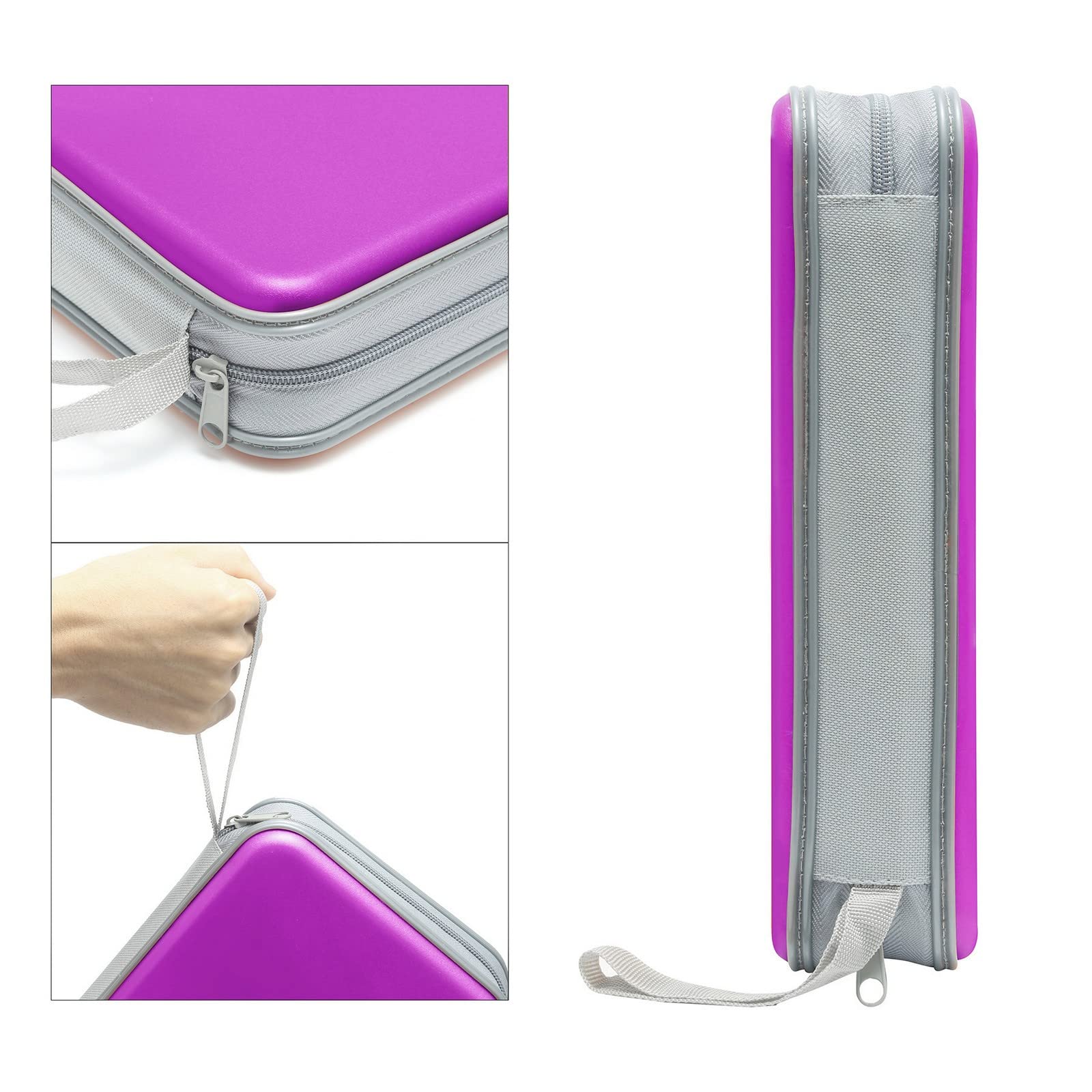 Cd Case, Siveit Dvd Case Holder 96 Capacity Hard Plastic Cd Dvd Disc Cases Storage Binder Wallet For Car Home Office Travel (Pur