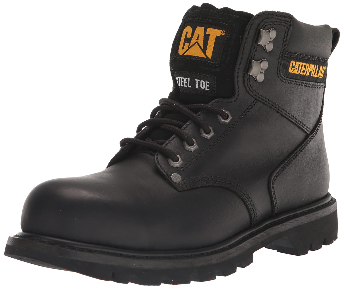 Cat Footwear Mens Second Shift Steel Toe Construction Boot, Black, 7 Wide