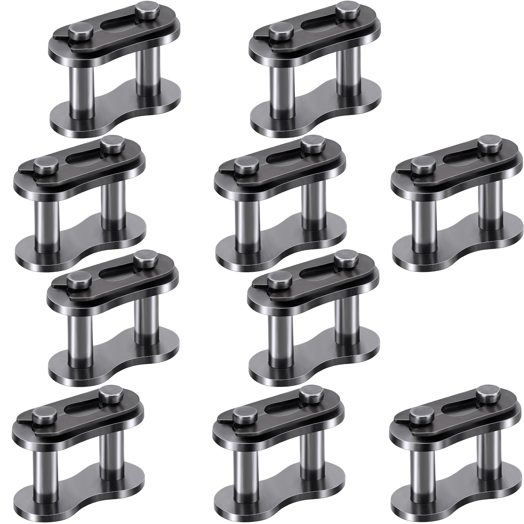 Pagow 10Pcs 40 Roller Chain Connecting Links, Master Connector Link, Heavy Duty Manganese Steel