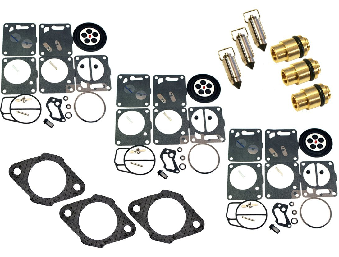 Venom Premium Carburetor Rebuild Kit (for Mikuni & for Polaris) with Needle/Seat Carb Base Gasket/Fits Many 1992-1997 SL SLT SLX 650 750 780) (See Ad for Exact Year & Model Fit)