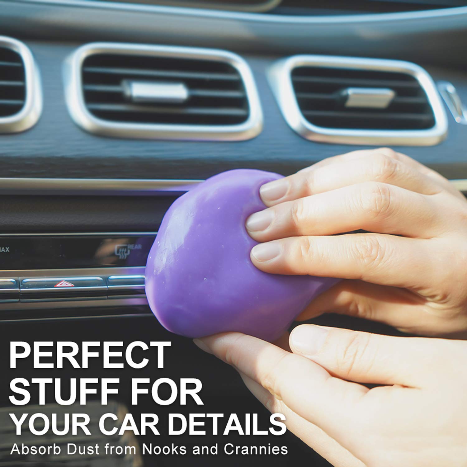 Ticarve 2 Pack Cleaning Gel Car Cleaning Putty Car Slime For Cleaning Car Detailing Gel Car Interior Cleaner Car Accessories Key