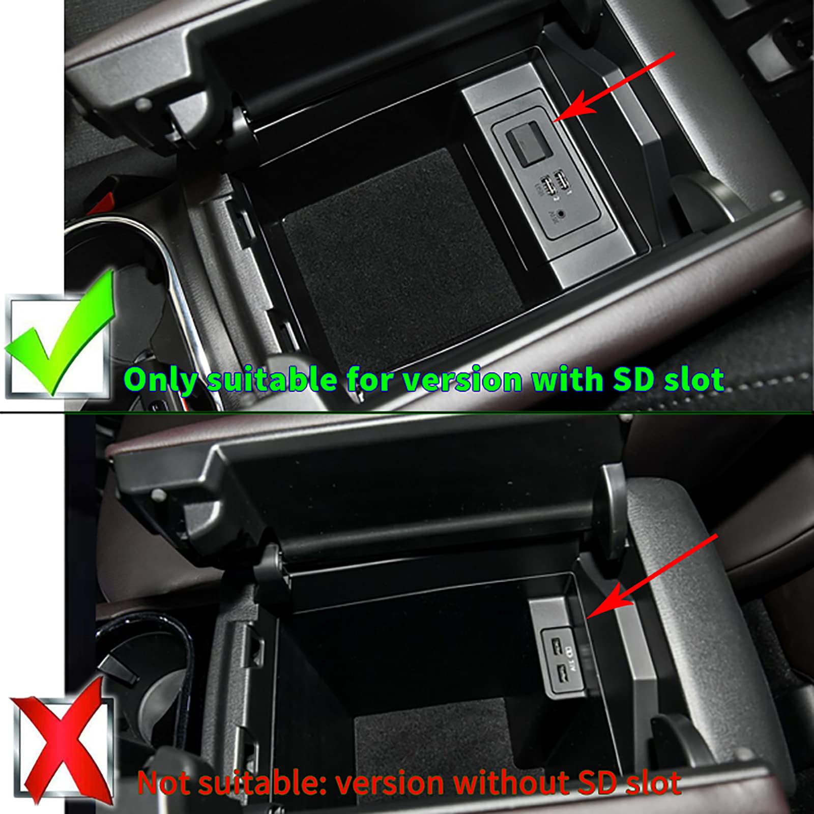 Smabee Fit For Mazda Cx-8 Cx-9 Center Console Organizer 2024-2016 Cx8 Cx9 Accessories Central Armrest Storage Box Insert Abs Hidden Tray