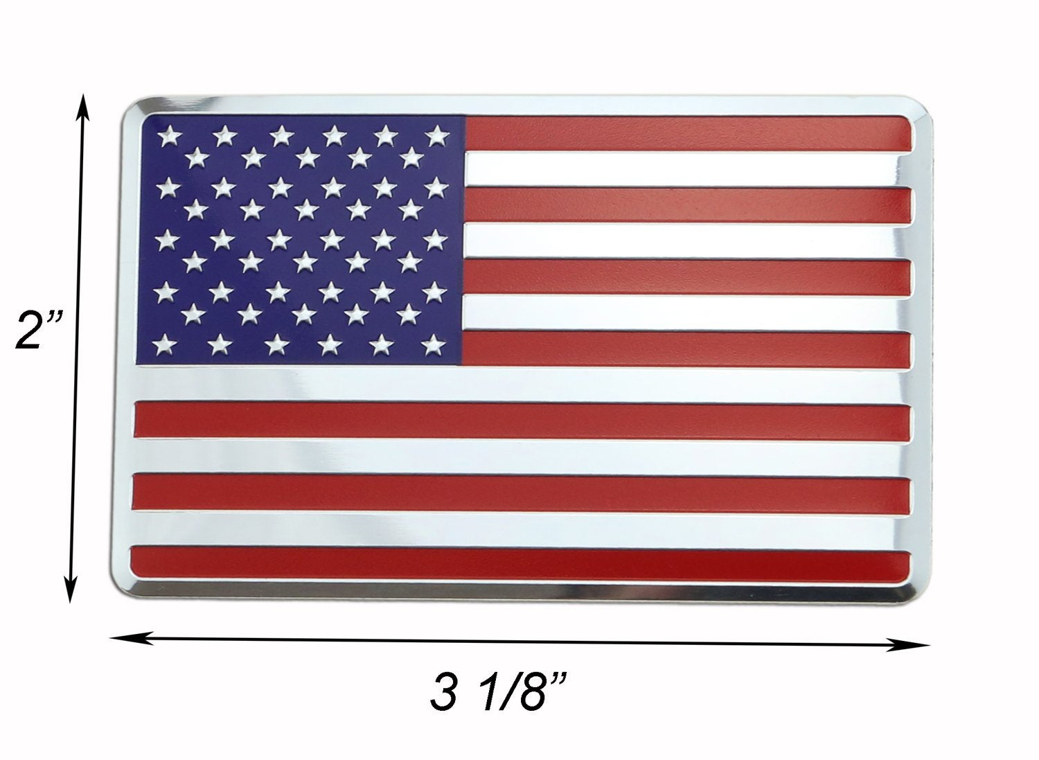 Lfparts Usa Embossed Metal Flag For Cars, Trucks (3.12'' X 2'', Color Flag)