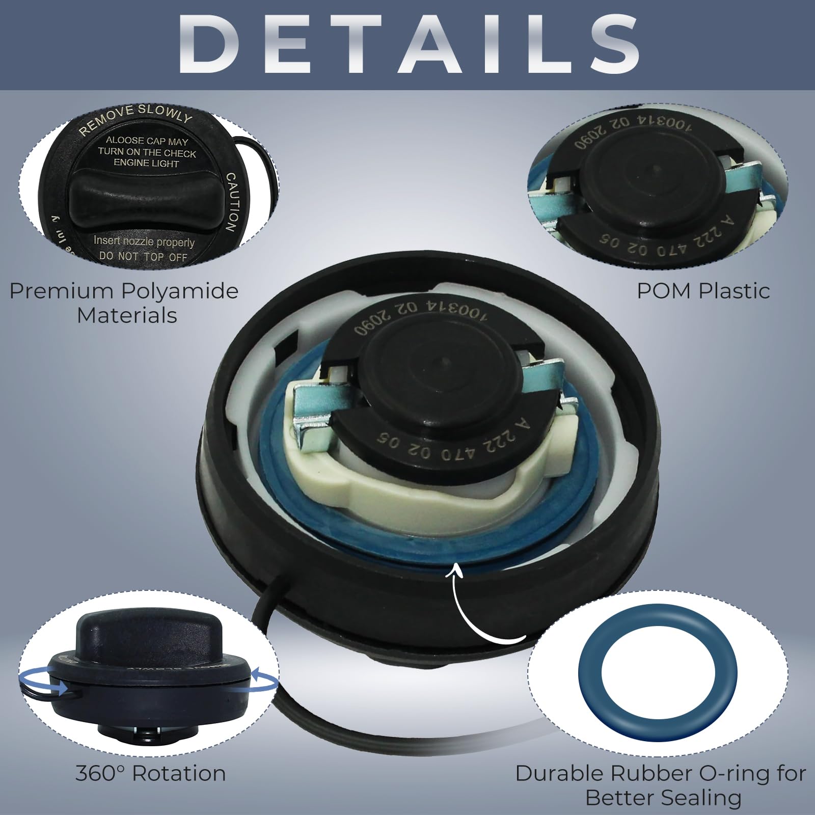 Gas Cap Fuel Cap For Mercedes Benz Cla250 Cls450 E300 E350 E400 E450 Gla250 Glc300 S450 S550 S550E S560 S600 Sl400 Sl450 Sl550 M