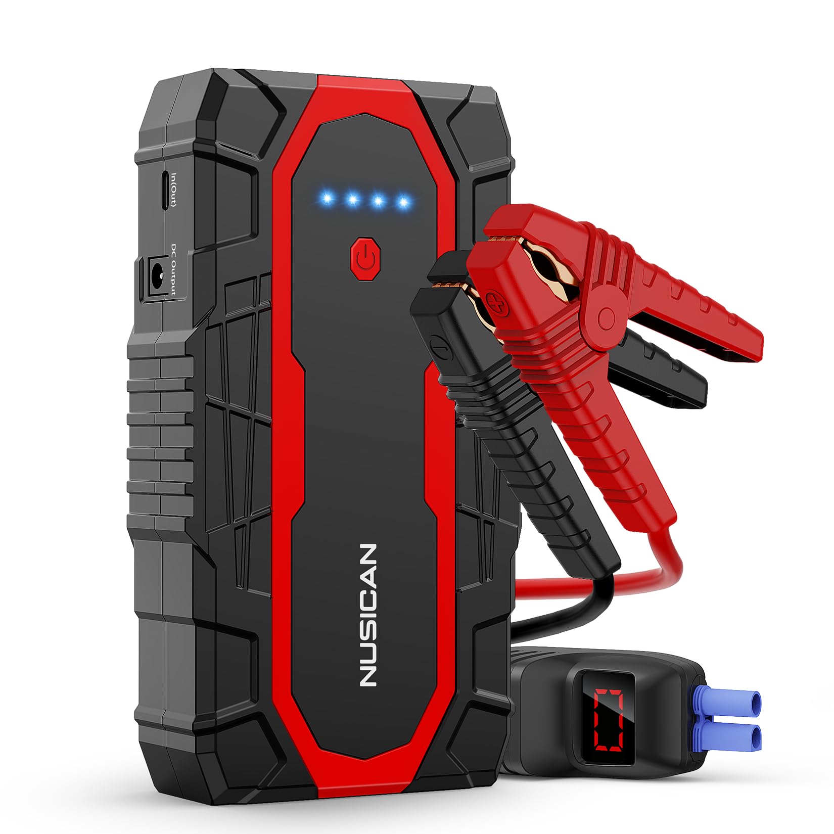 Nusican Car Jump Starter, 12V Portable Battery Charger (Up To 7.5L Gas&5.5L Diesel Engine) Auto Lithium Battery Booster 2000A 18