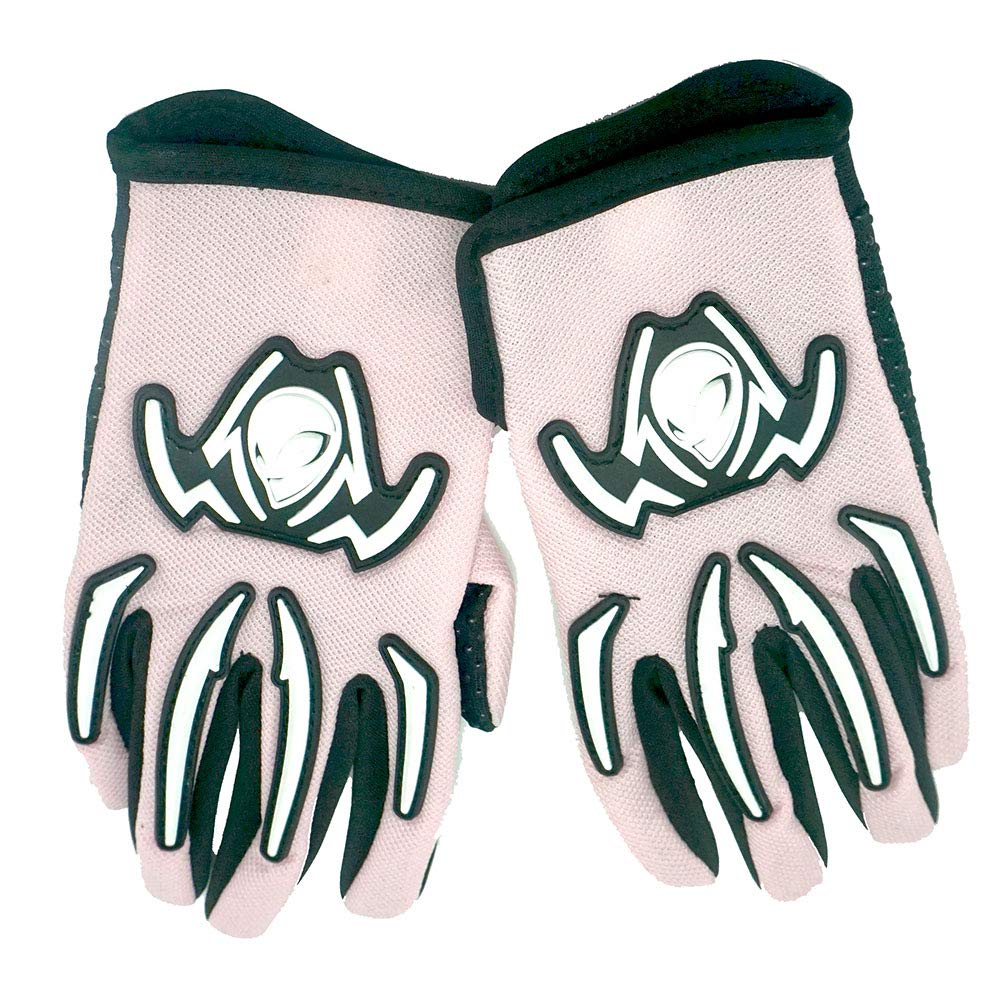 1Storm Youth Kids Motorcycle Full Face Helmet Street Bike Bmx Mx Shark Pink + Mg Youth Glove Bundle